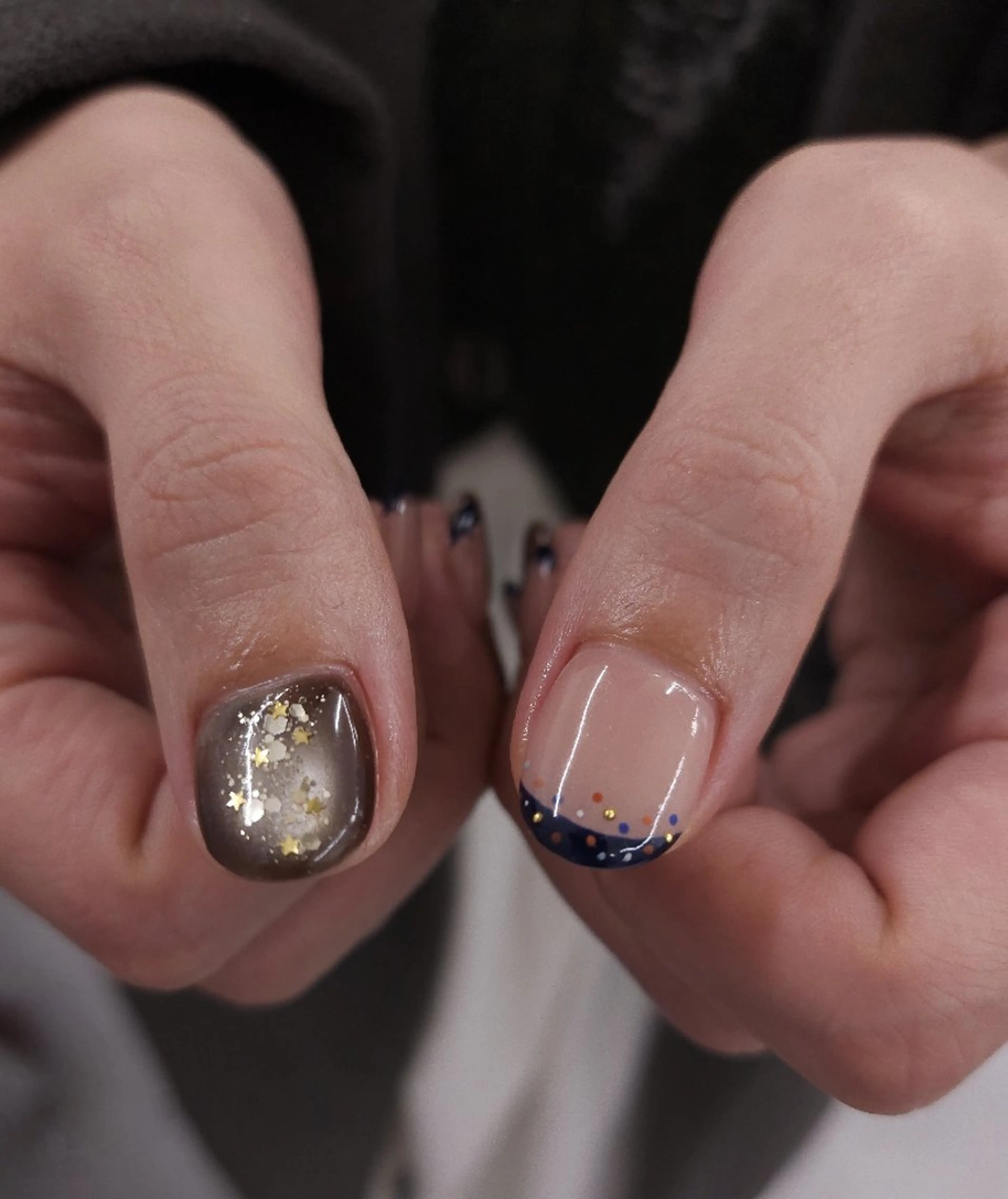 ネイル ブラウン ジェルネイル マグネットネイル 持ち込み パラジェル ハンドネイル puku nail 🌼kazu🌼のネイルデザイン