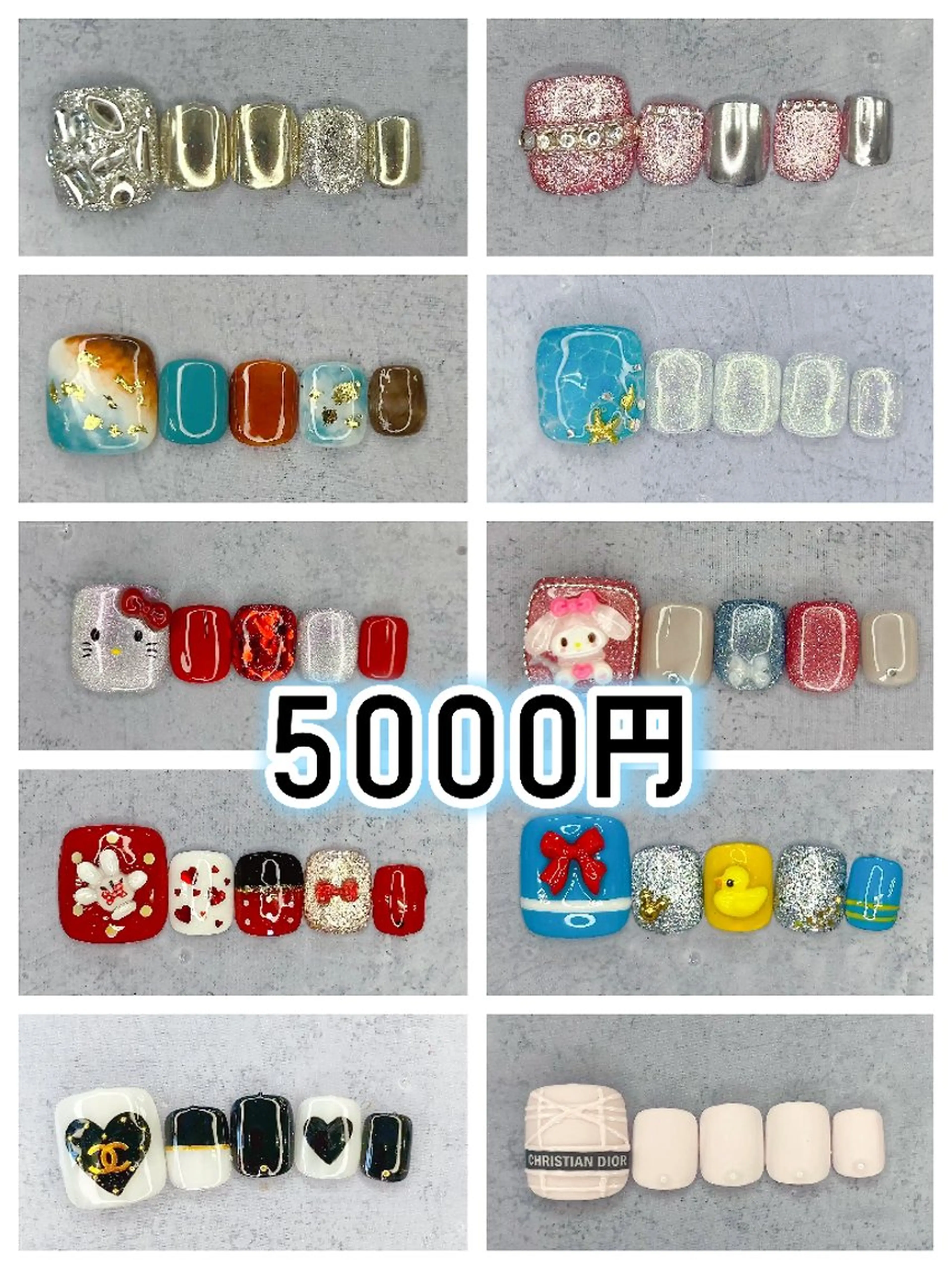 フット定額デザイン5000円【オフ有＋550円】の写真