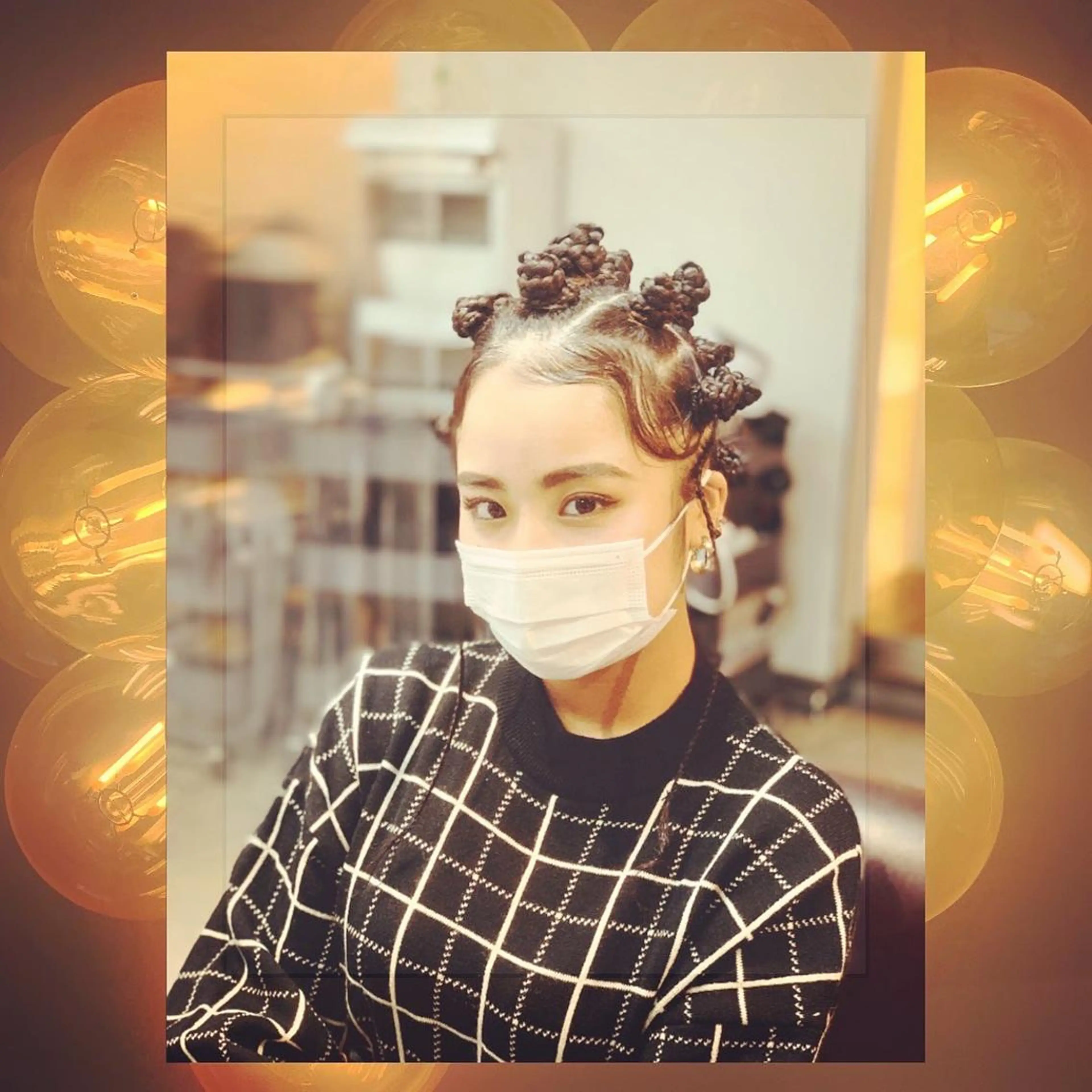 ロング パーマ ヘアアレンジ BRAIDS💎愛子 大人ハイライト💎のヘアスタイル
