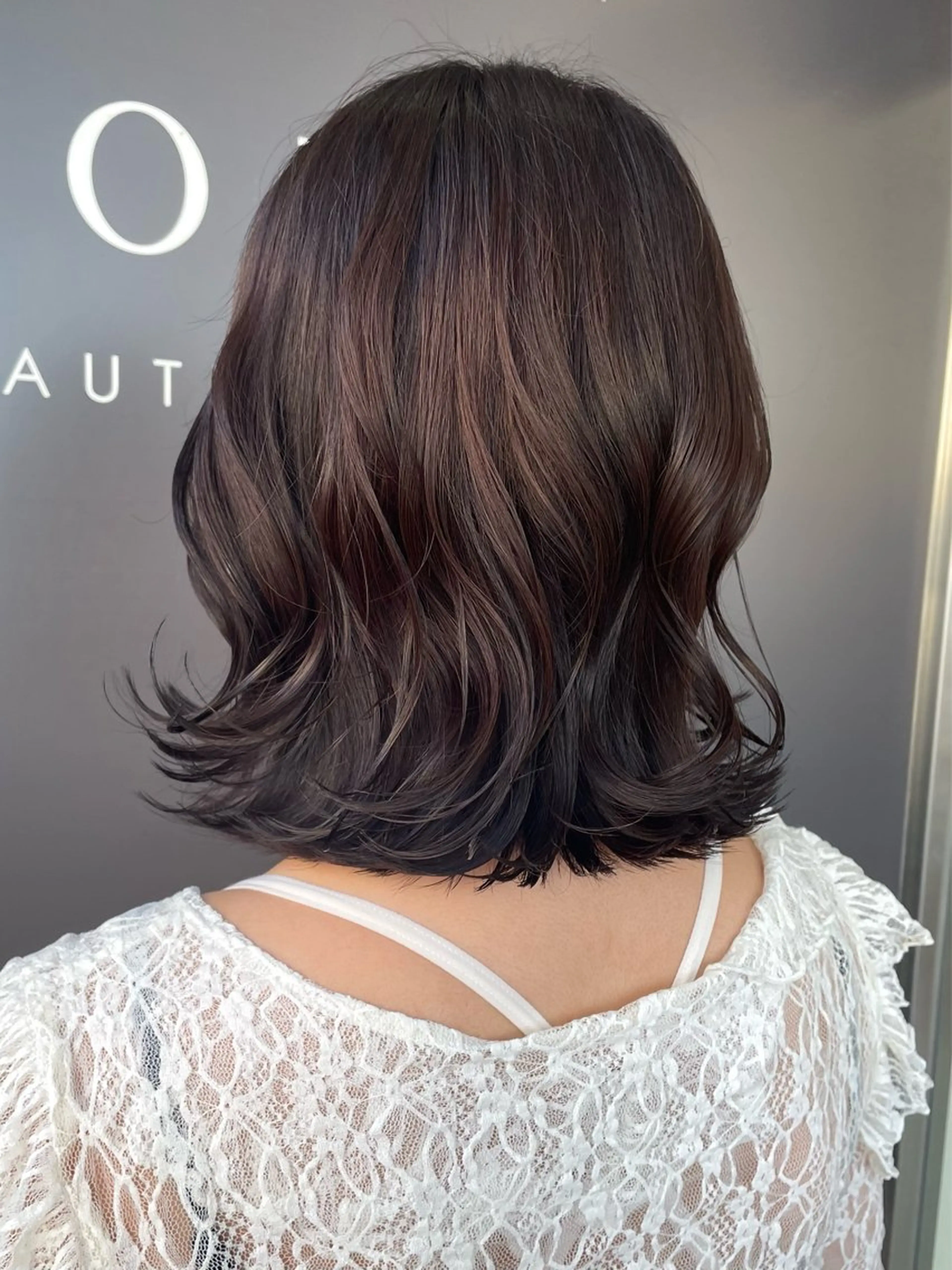 ミディアム ヘアカラー トリートメント 💗透明感カラー💗 にしぞえ ななみのヘアスタイル