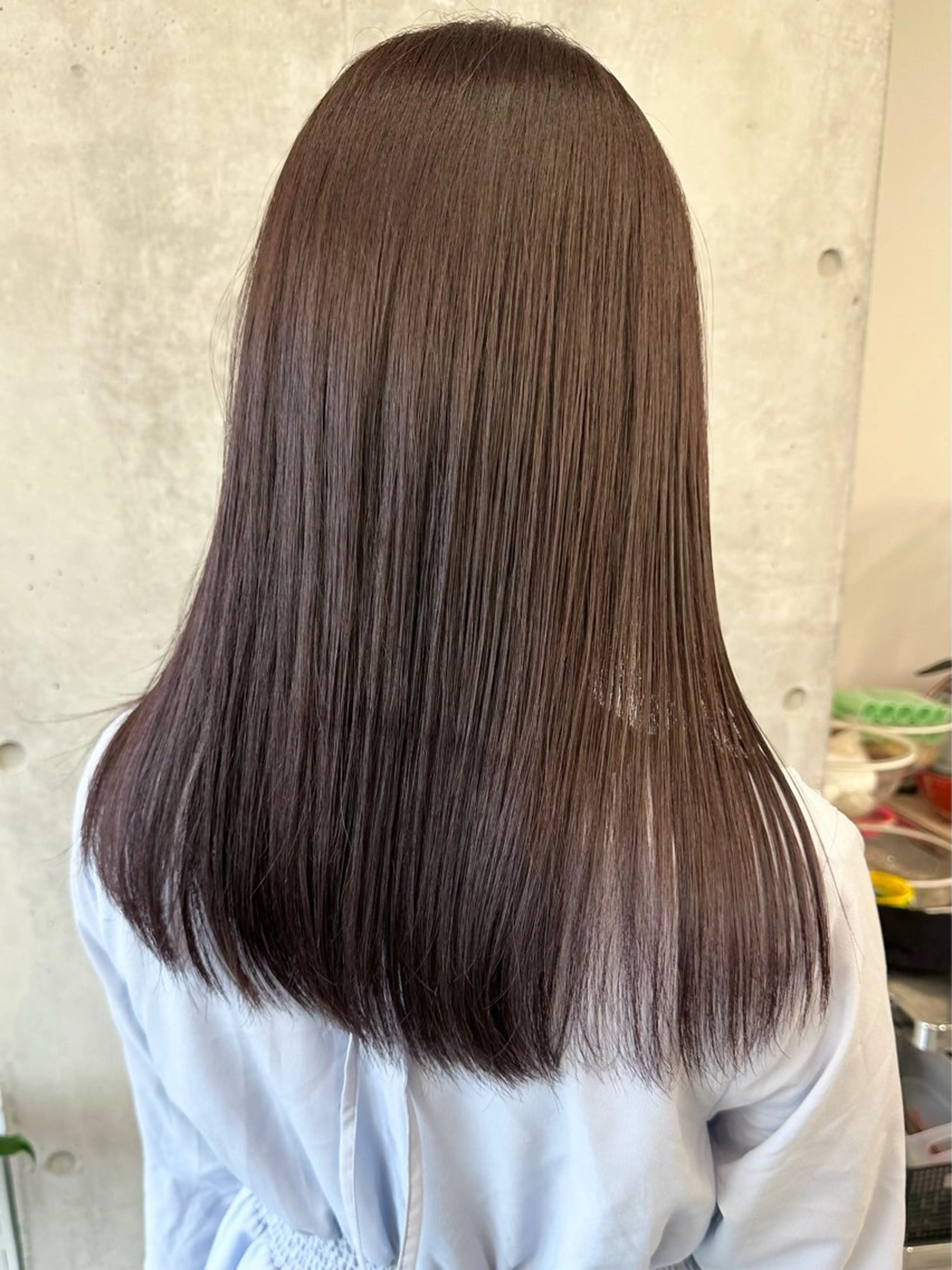 セミロング カラー カット ヘッドスパ ボブ/ゆるふわ ボブパーマ/とういのヘアスタイル