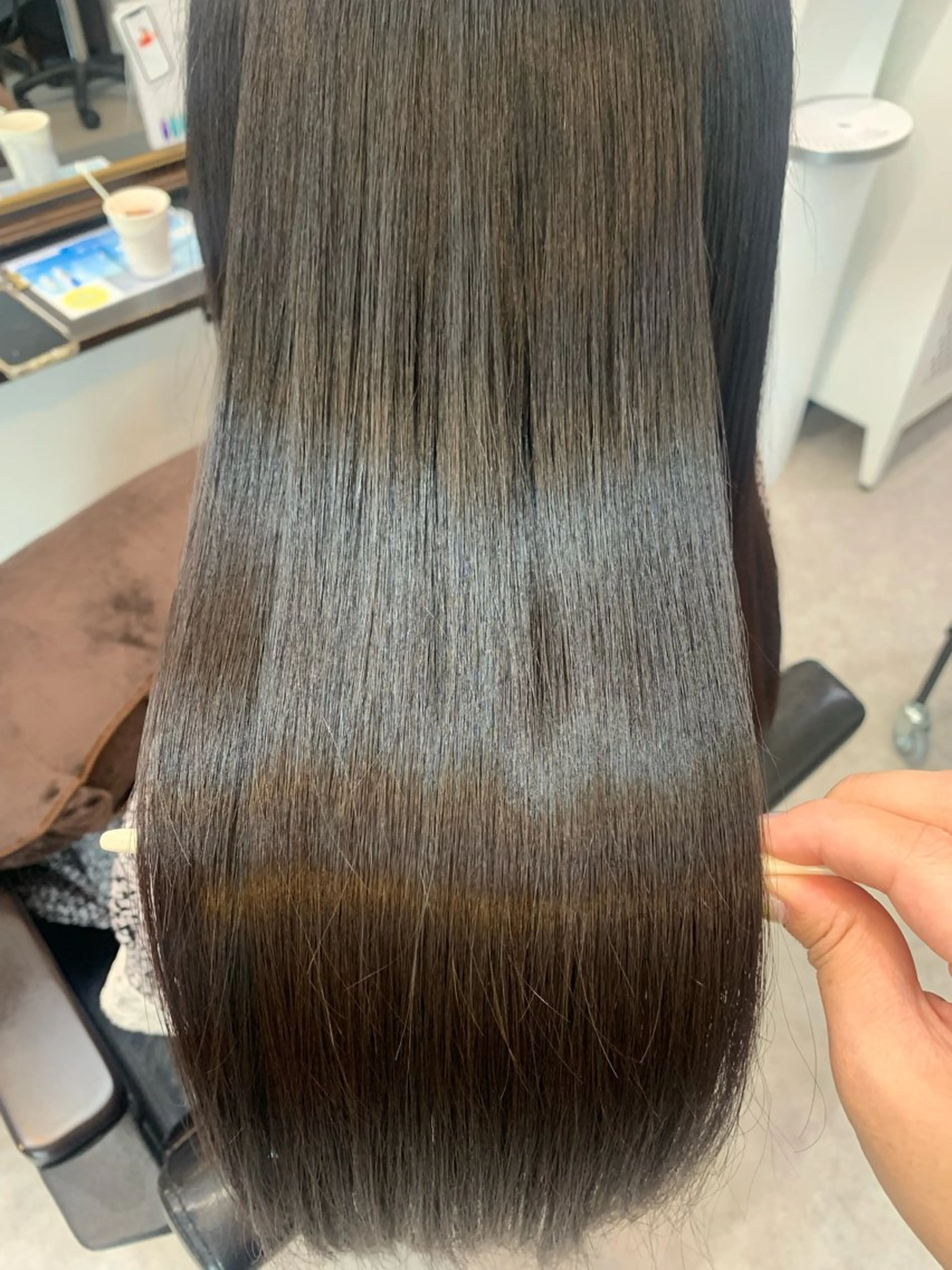 セミロング セミロングパーマ くせ毛 伸ばしかけ 髪質改善 縮毛矯正 髪質改善/縮毛矯正 🎀小林 唯 🎀のヘアスタイル