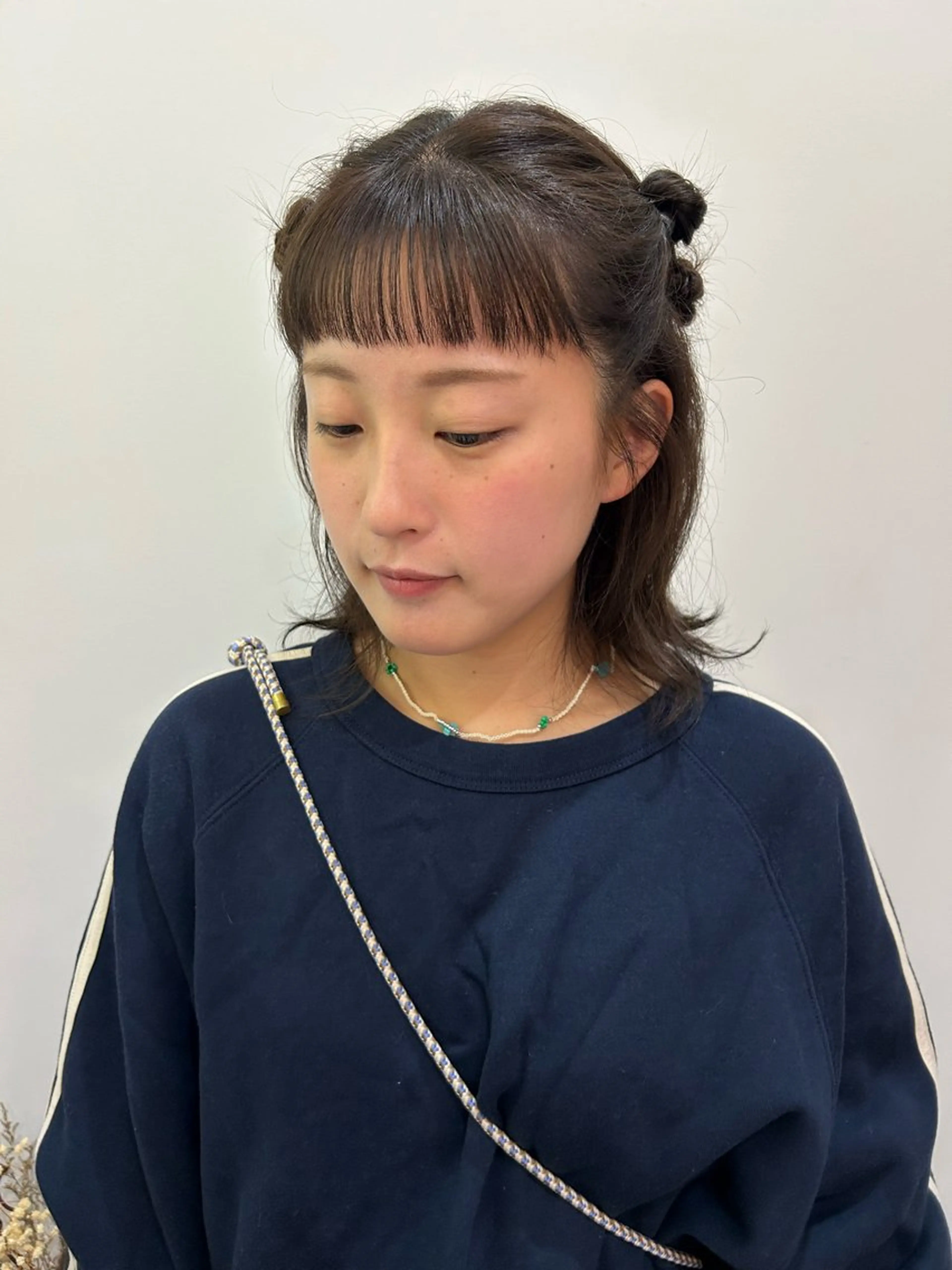 ミディアム カラー ヘアセット 髪質改善/レイヤー/ お顔まわり/Ami.のヘアスタイル