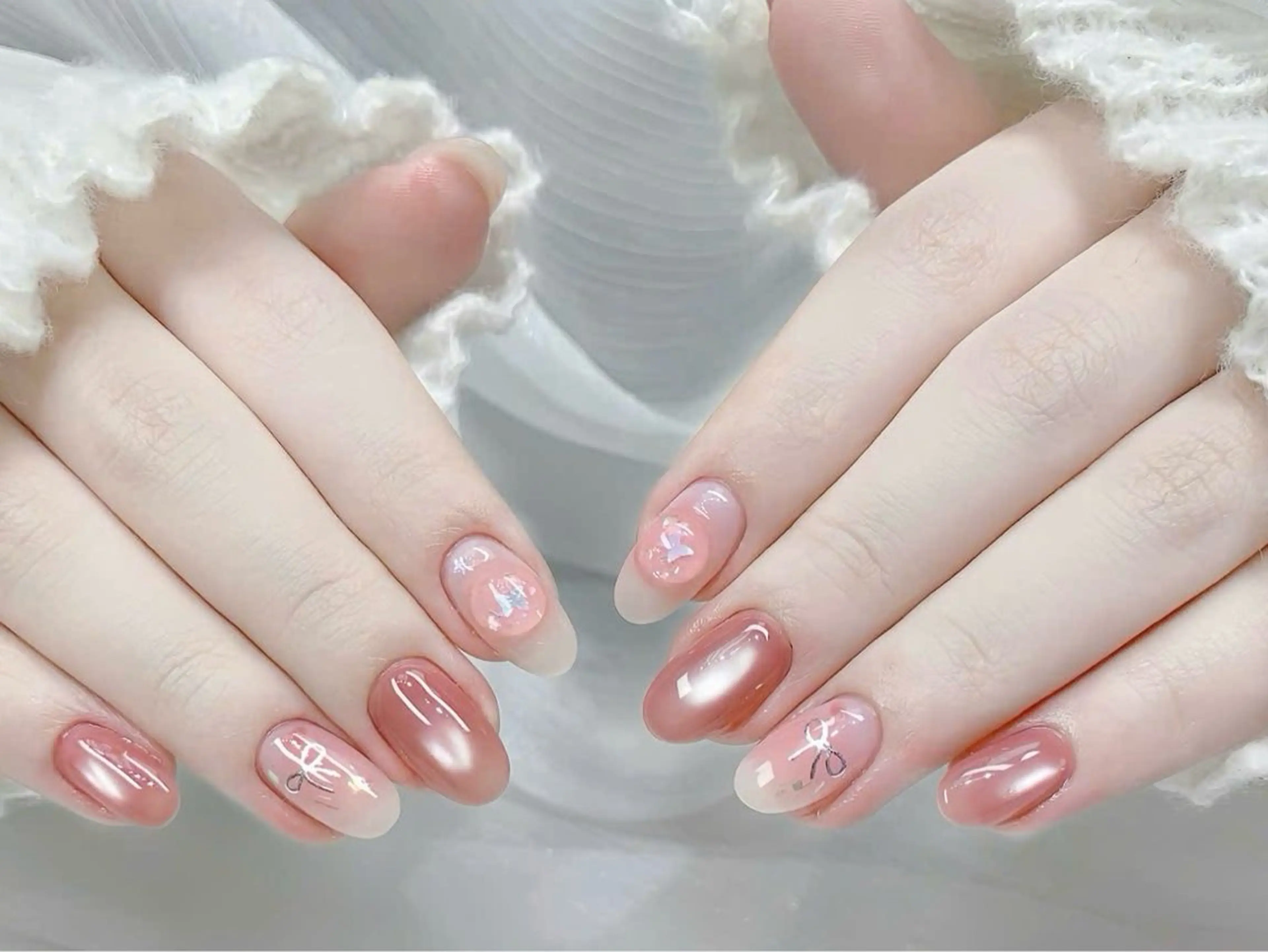 ネイル 長さ出し フットネイル ジェルネイル 韓国ネイル マグネットネイル YMT NailStudioのネイルデザイン