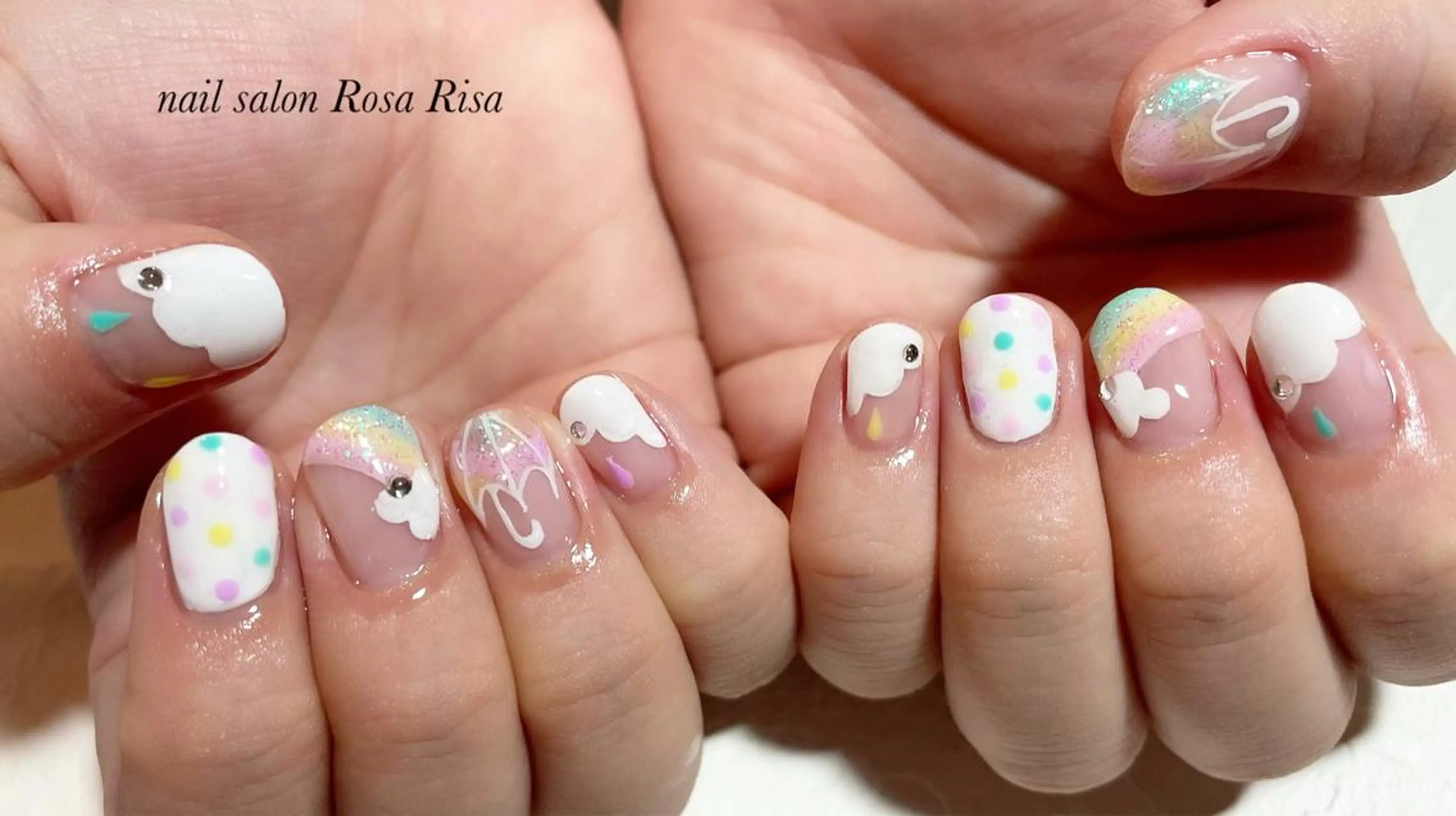ショート ネイル パステルネイル ネイルスタジオ シェイクユアハンズのネイルデザイン