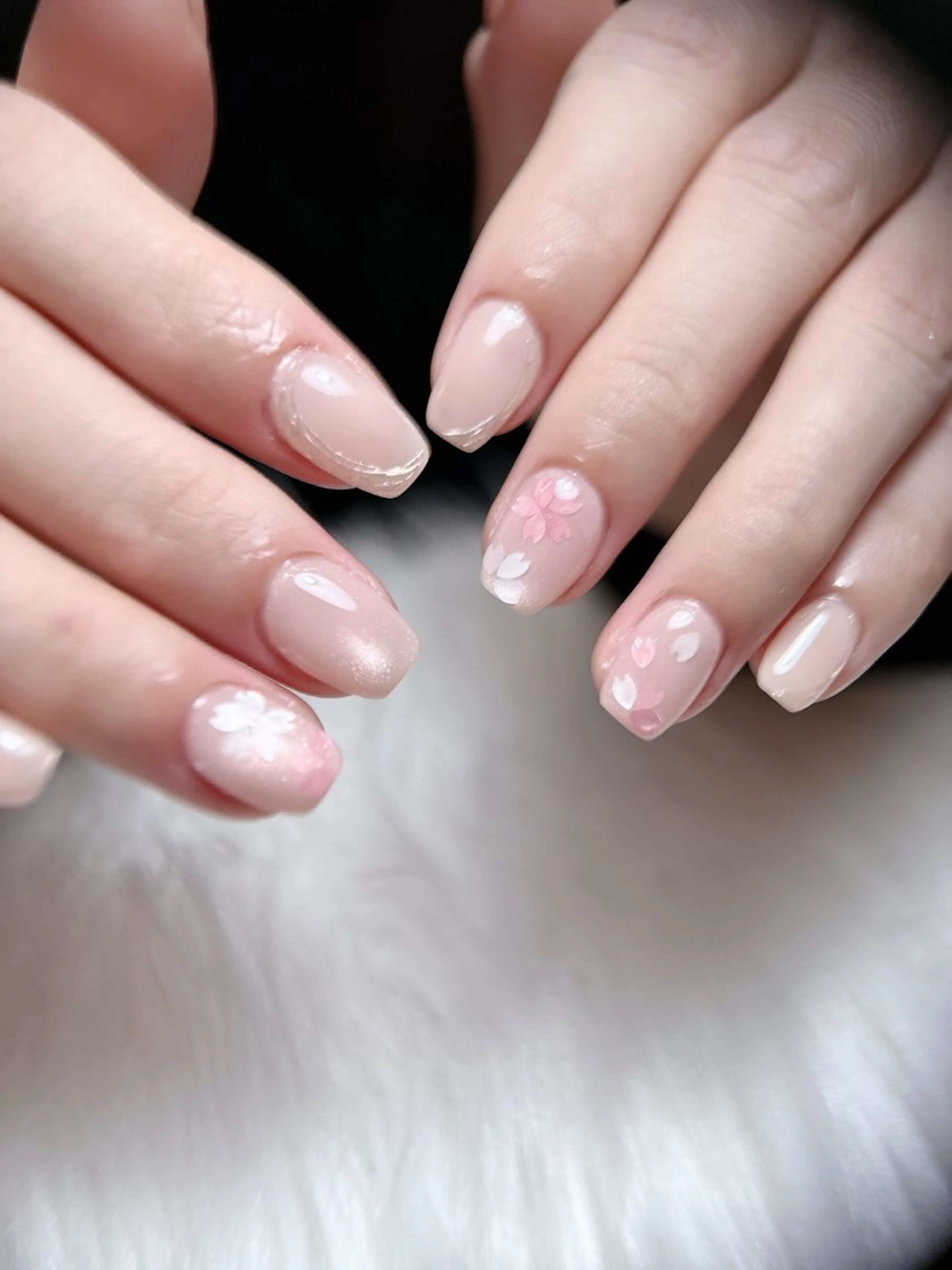 ネイル フレンチネイル グラデーション 韓国ネイル マグネットネイル ミラーネイル ハンドネイル Vp ネイルのネイルデザイン