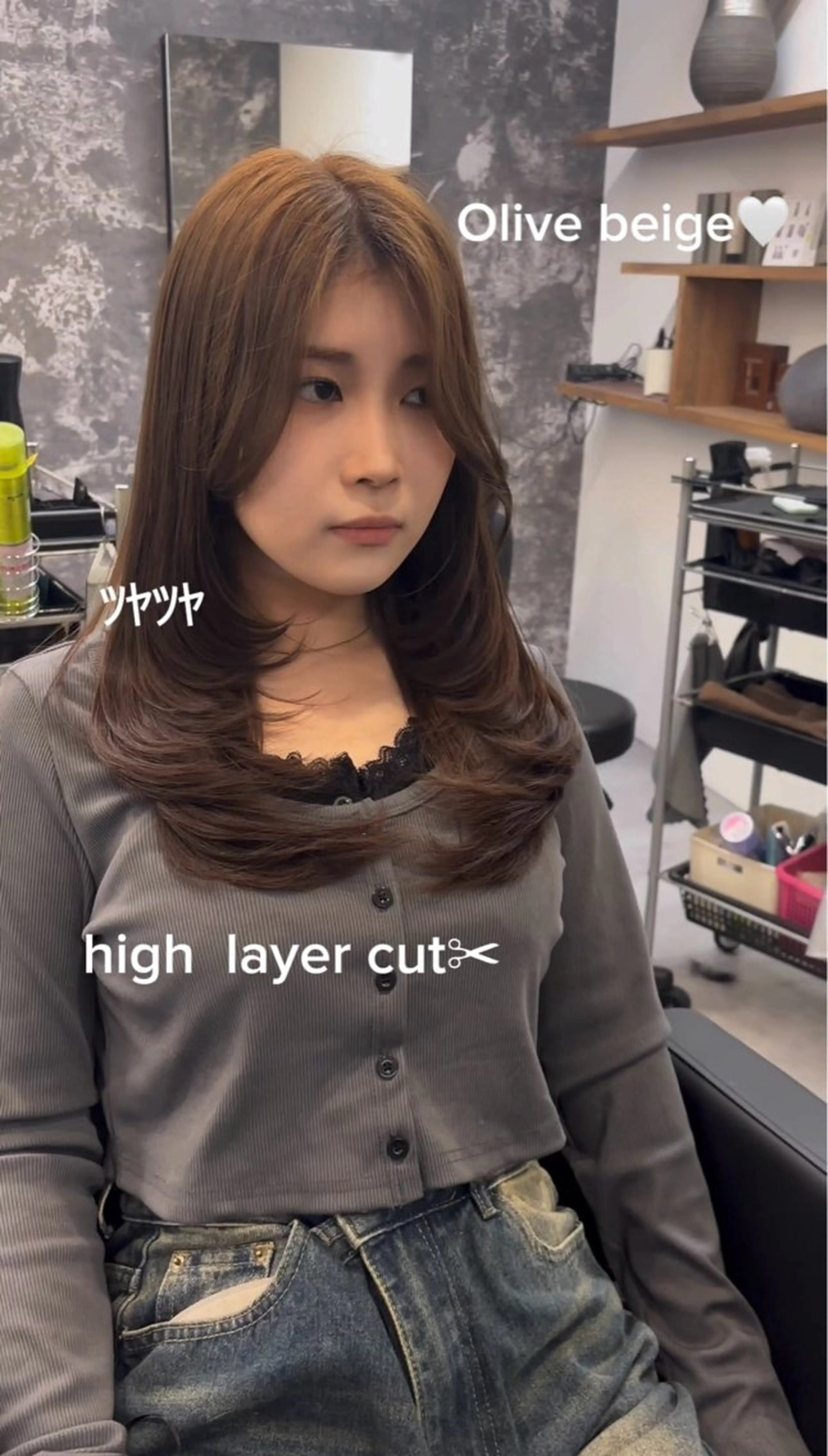 ロング カラー 顔周りカット レイヤーカット 小顔カット カット ヘアカラー トリートメント レイヤー/韓国ヘア /LILICAのヘアスタイル