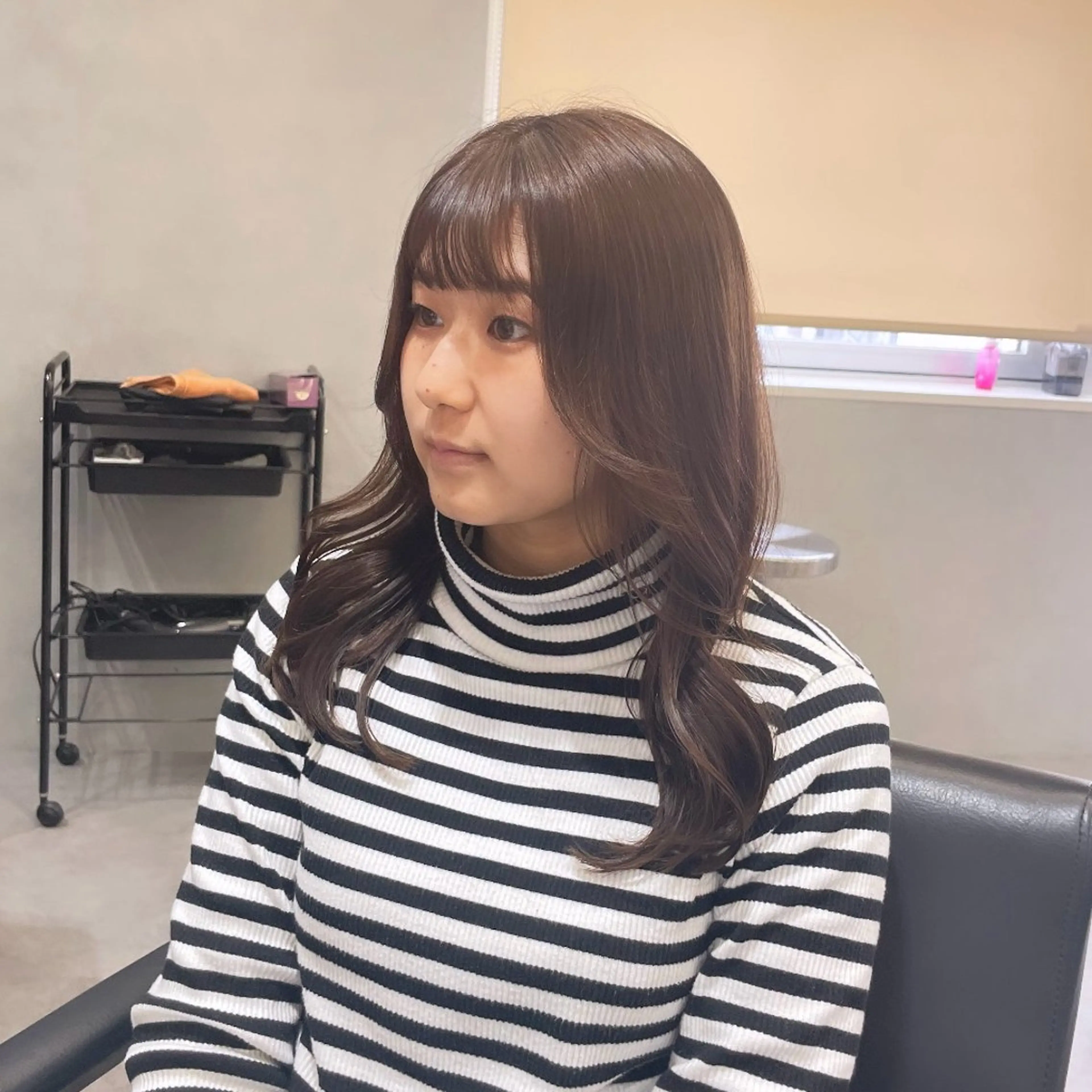 セミロング カラー グレージュ ラベンダーカラー ピンクカラー ピンクラベンダー レイヤーカット カット ヘアカラー Rui/透明感カラー 暖色/レイヤーカットのヘアスタイル