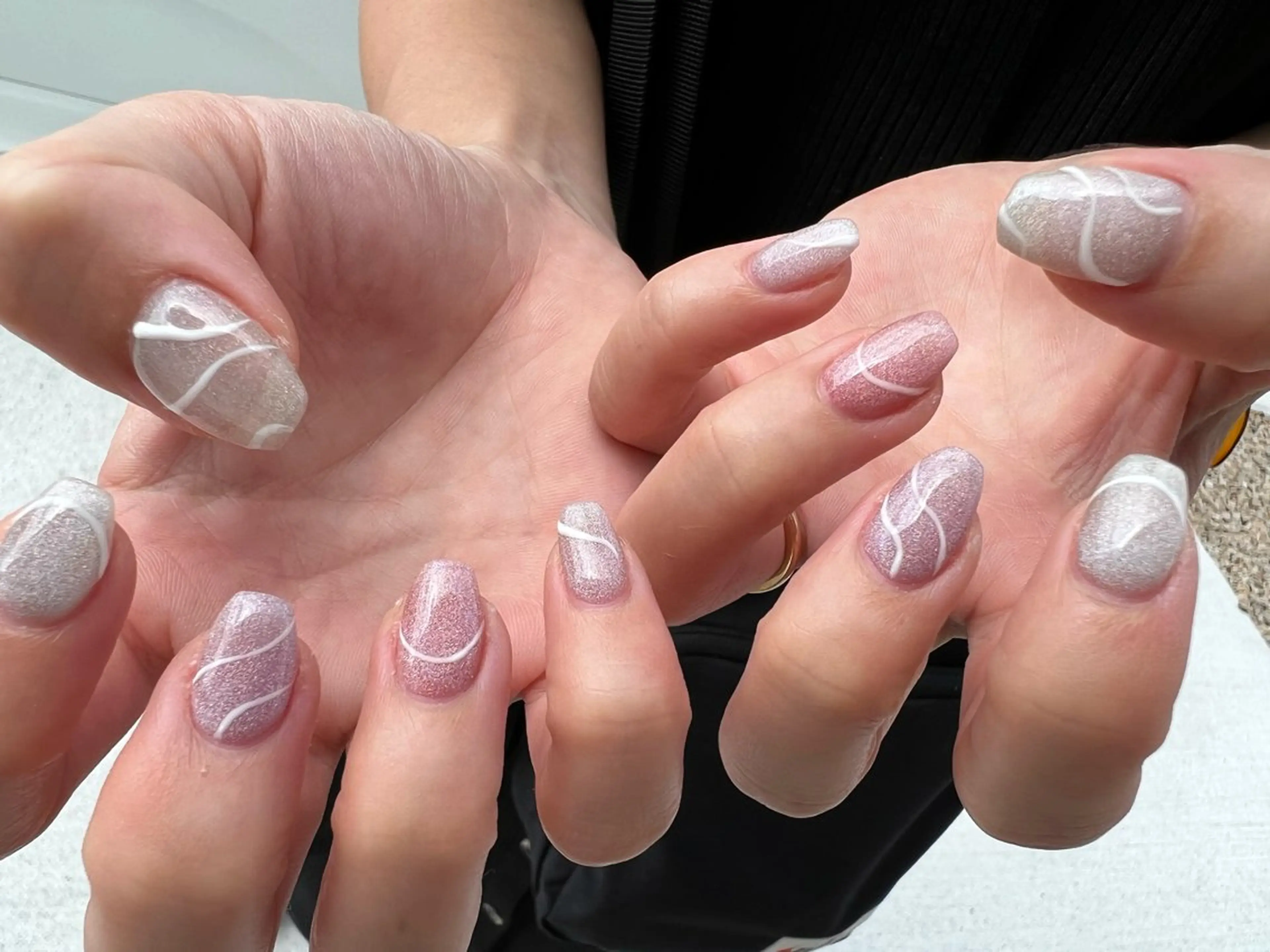 ネイル アートネイル オフィスネイル シンプルネイル 鮎川 沙希のネイルデザイン