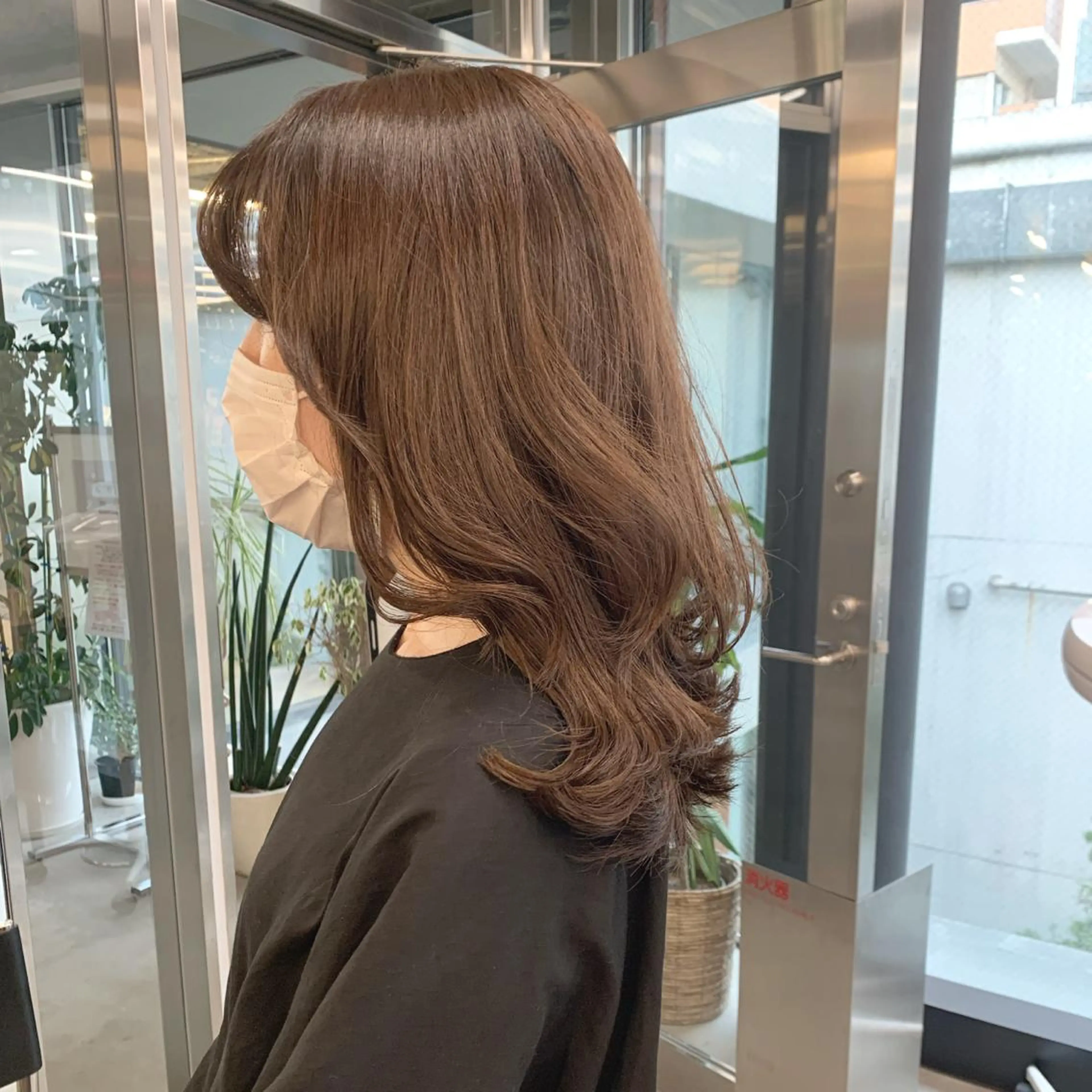 ミディアム カラー 透明感/オリーブ/ グレージュ/YUKAのヘアスタイル