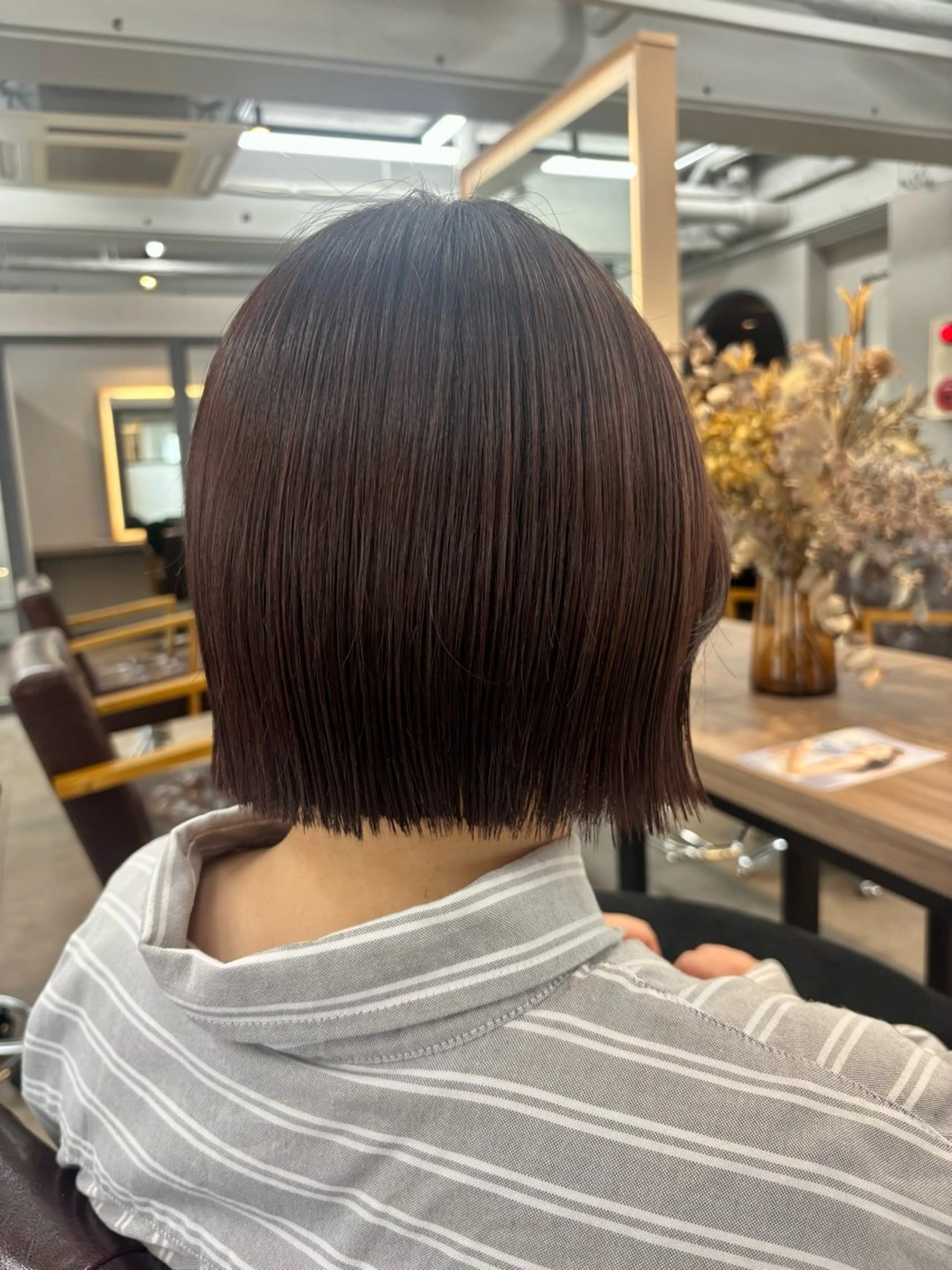 セミロング カラー カット ヘアカラー トリートメント レイヤー✂︎ぷつボブ 艶カラー🤍noaのヘアスタイル