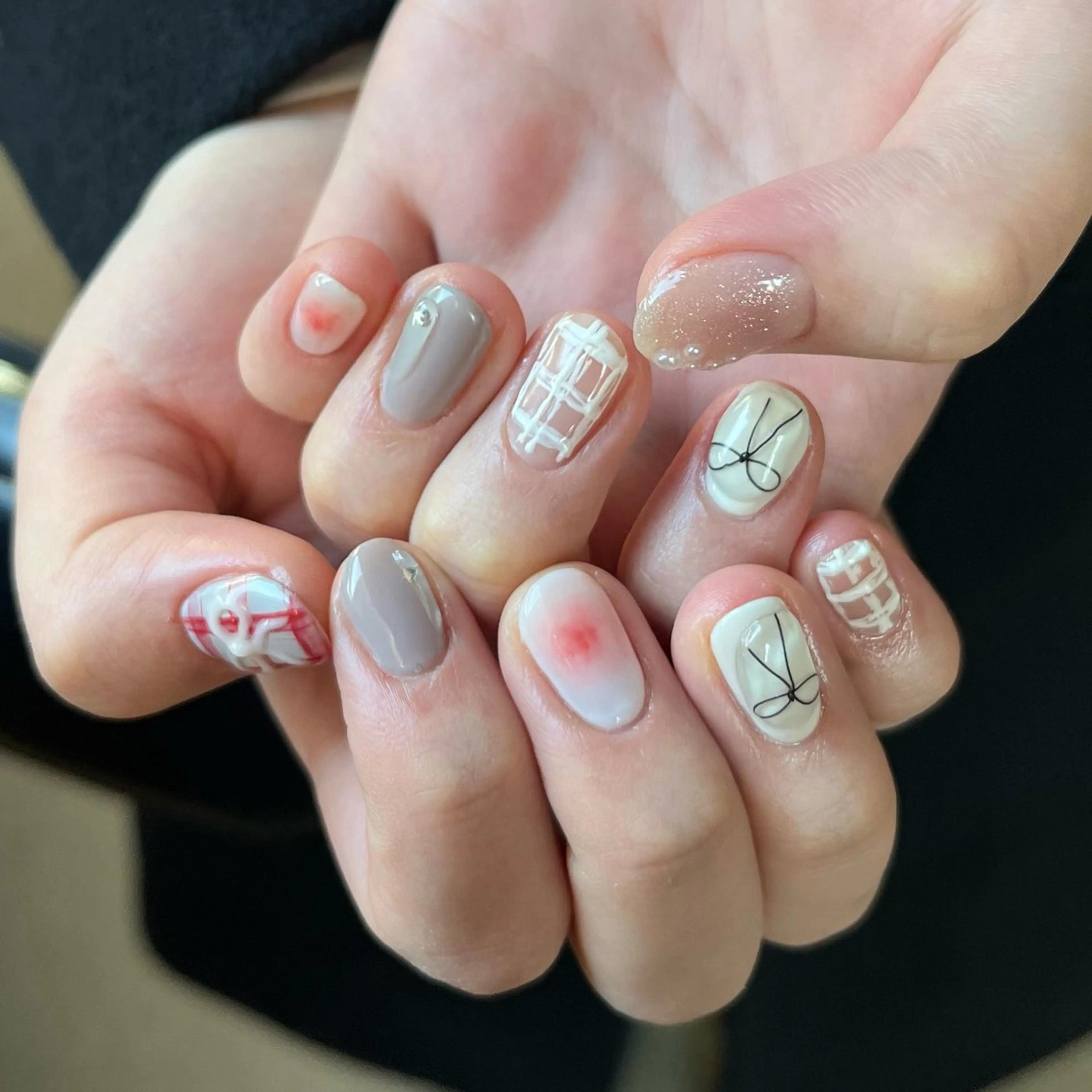 ネイル グリーン ハンドネイル vegh. nail／阿波座のネイルデザイン