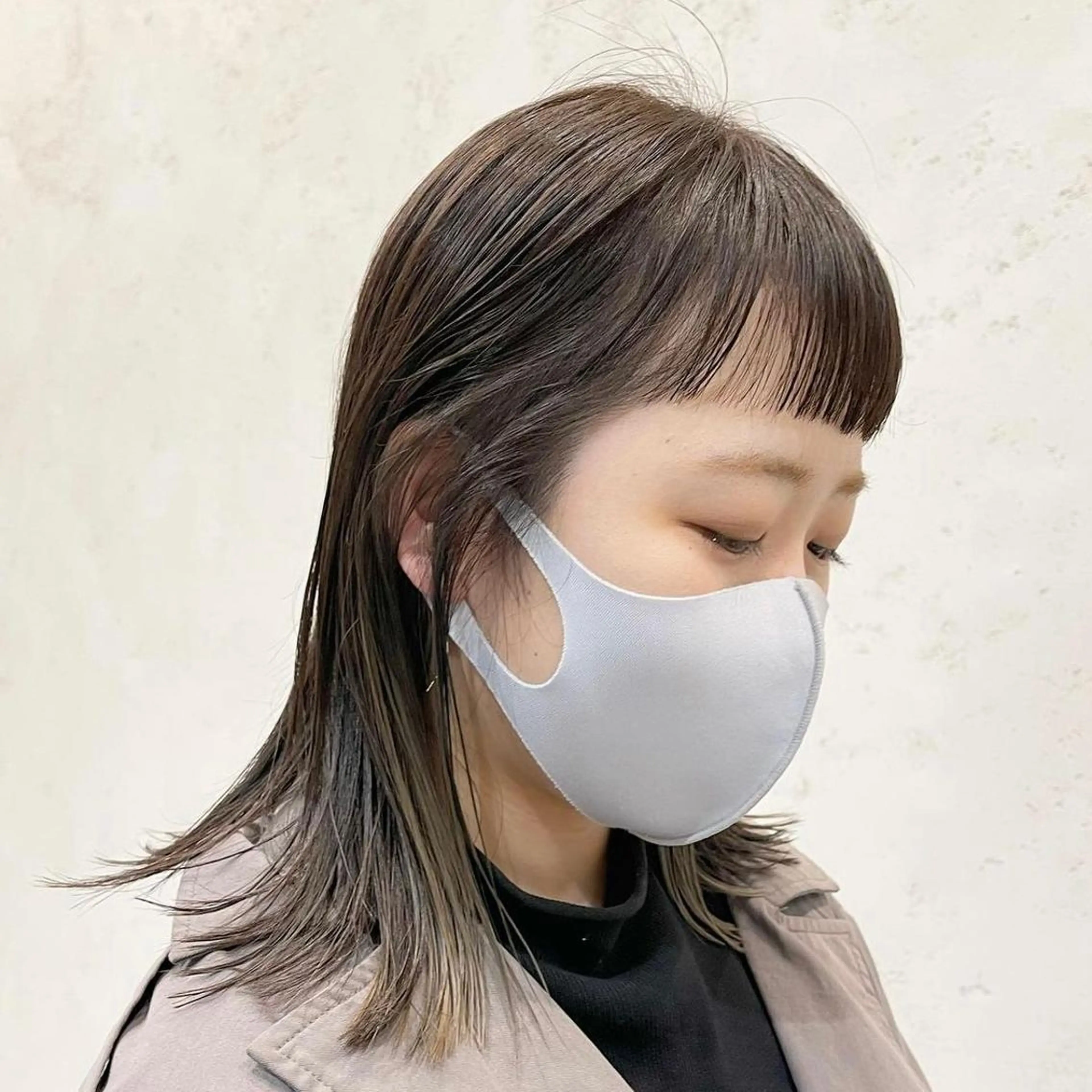 セミロング カラー KEIGO/パーマ ハイトーン/DEANのヘアスタイル