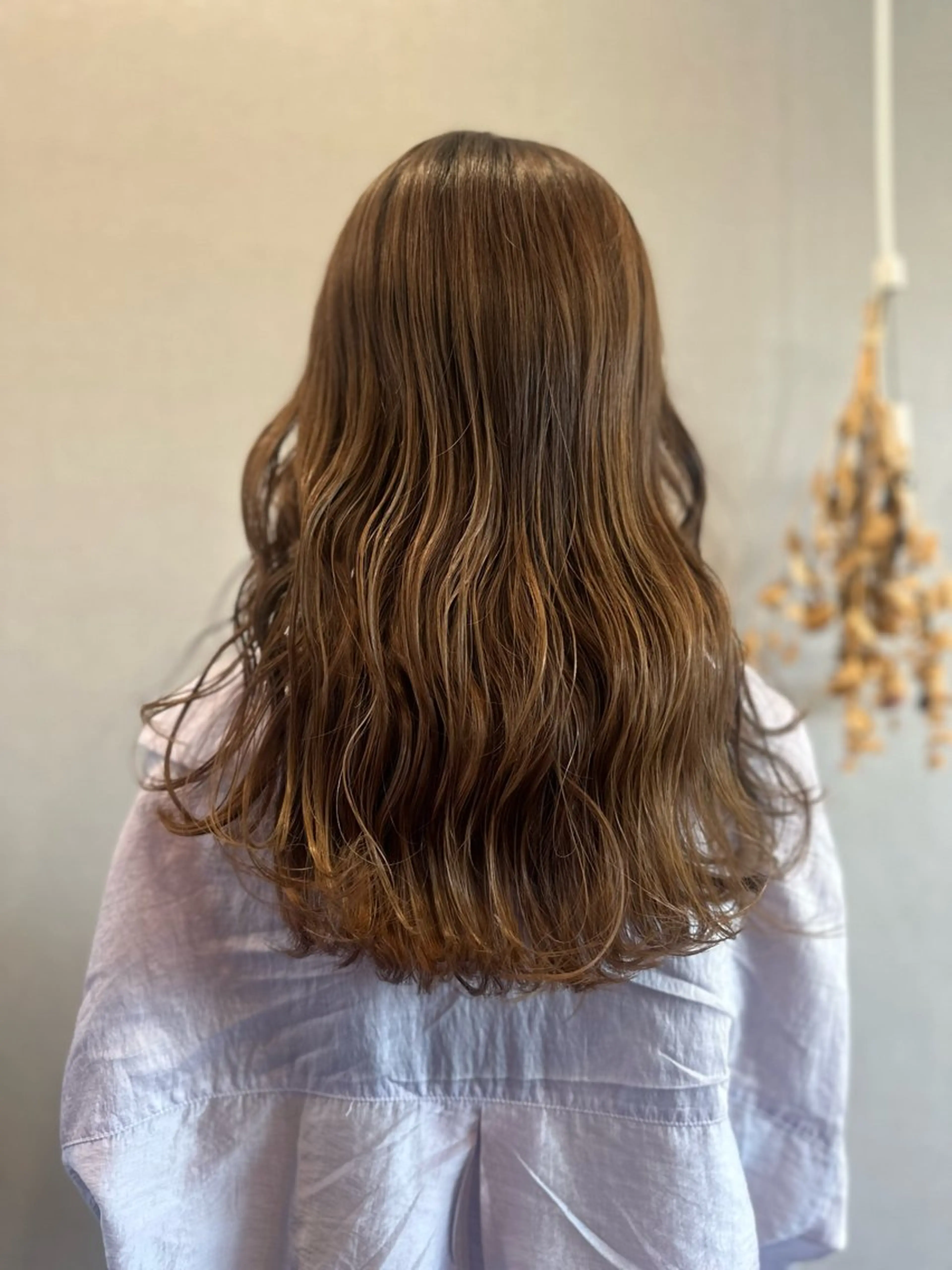 ロング カラー カット ヘアカラー トリートメント K Harukaのヘアスタイル