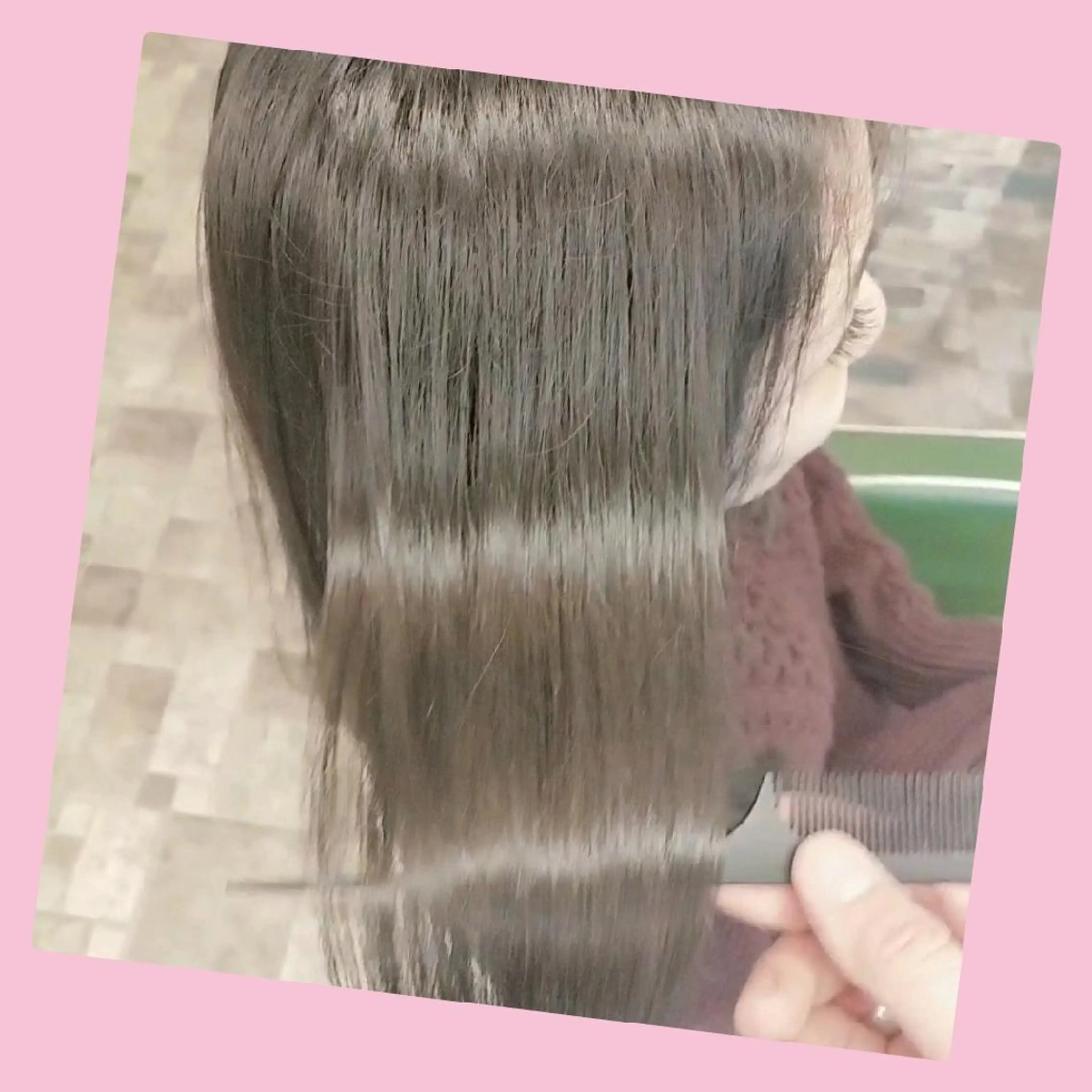 セミロング カラー アクアカラー ダークグレー オレンジ 顔周りカット 髪質改善 デザインカラー 髪質改善Lilithのその他イメージ