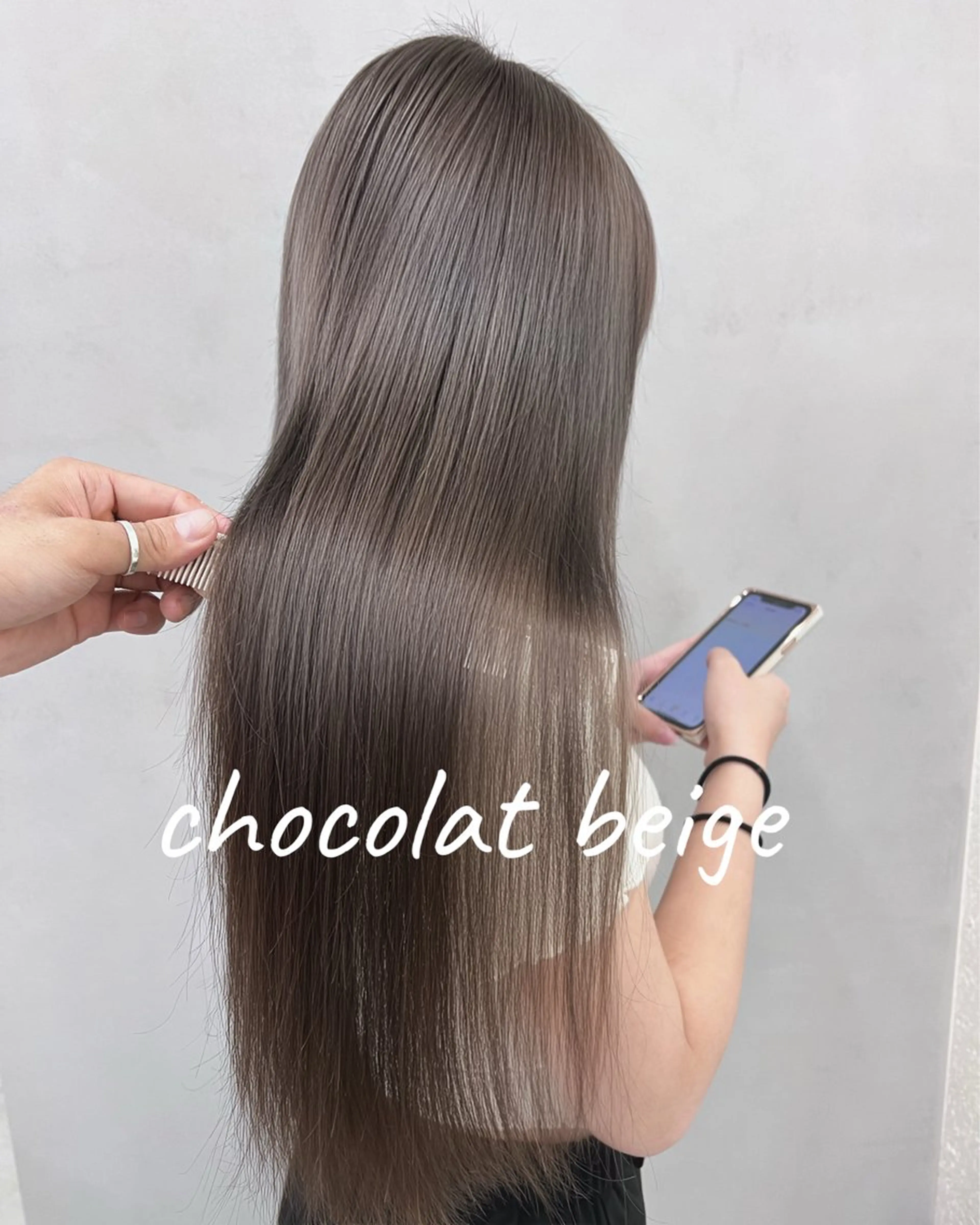 セミロング カラー ヘアアレンジ ベージュカラー ブリーチ ミルクティーベージュ ヘアカラー トリートメント ヘッドスパ ヘアセット 大宮/山口 竣也のヘアスタイル