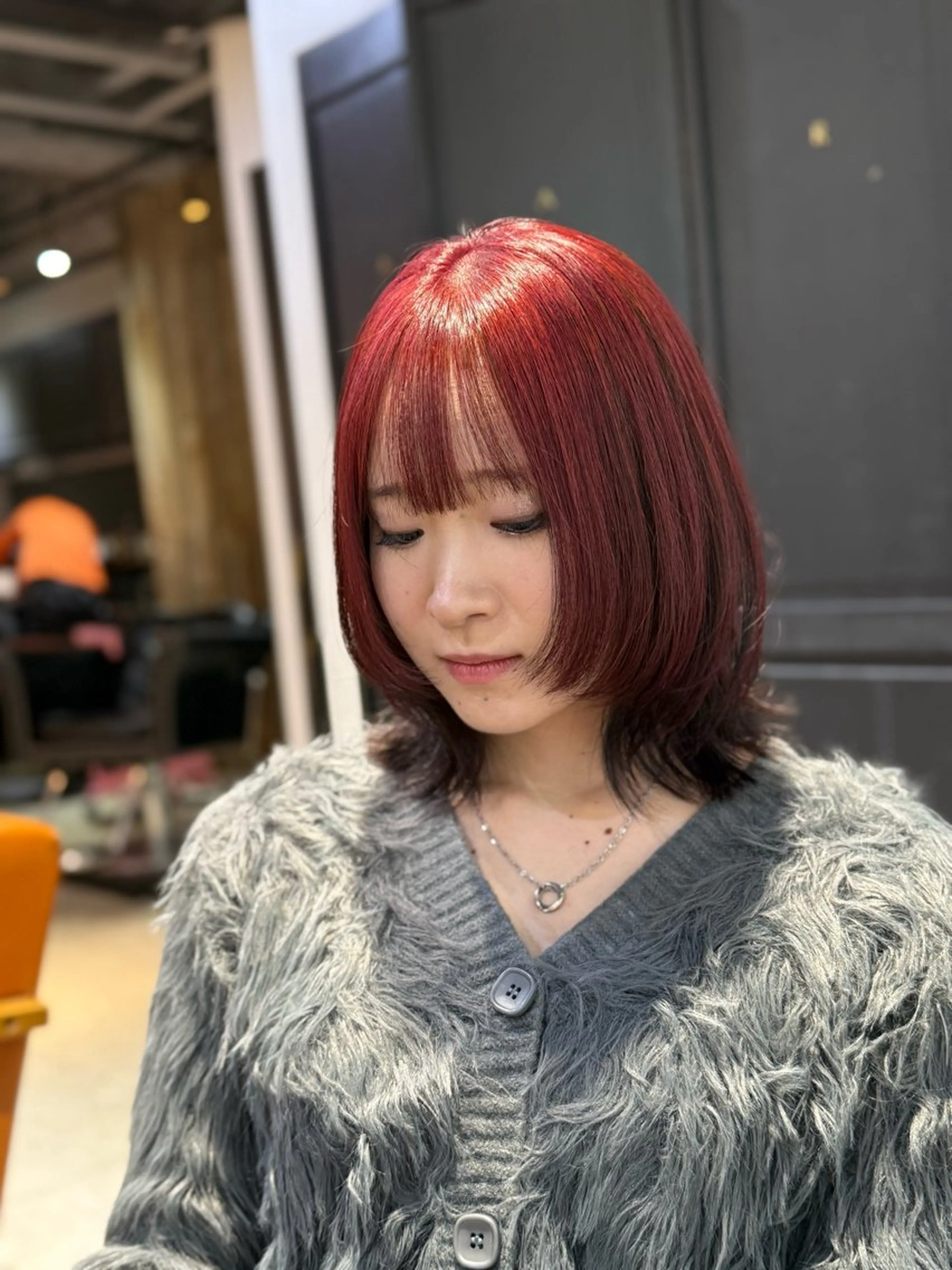 ミディアム ヘアカラー トリートメント レイヤーカット🫧 ／髪質改善✨TOWAのヘアスタイル