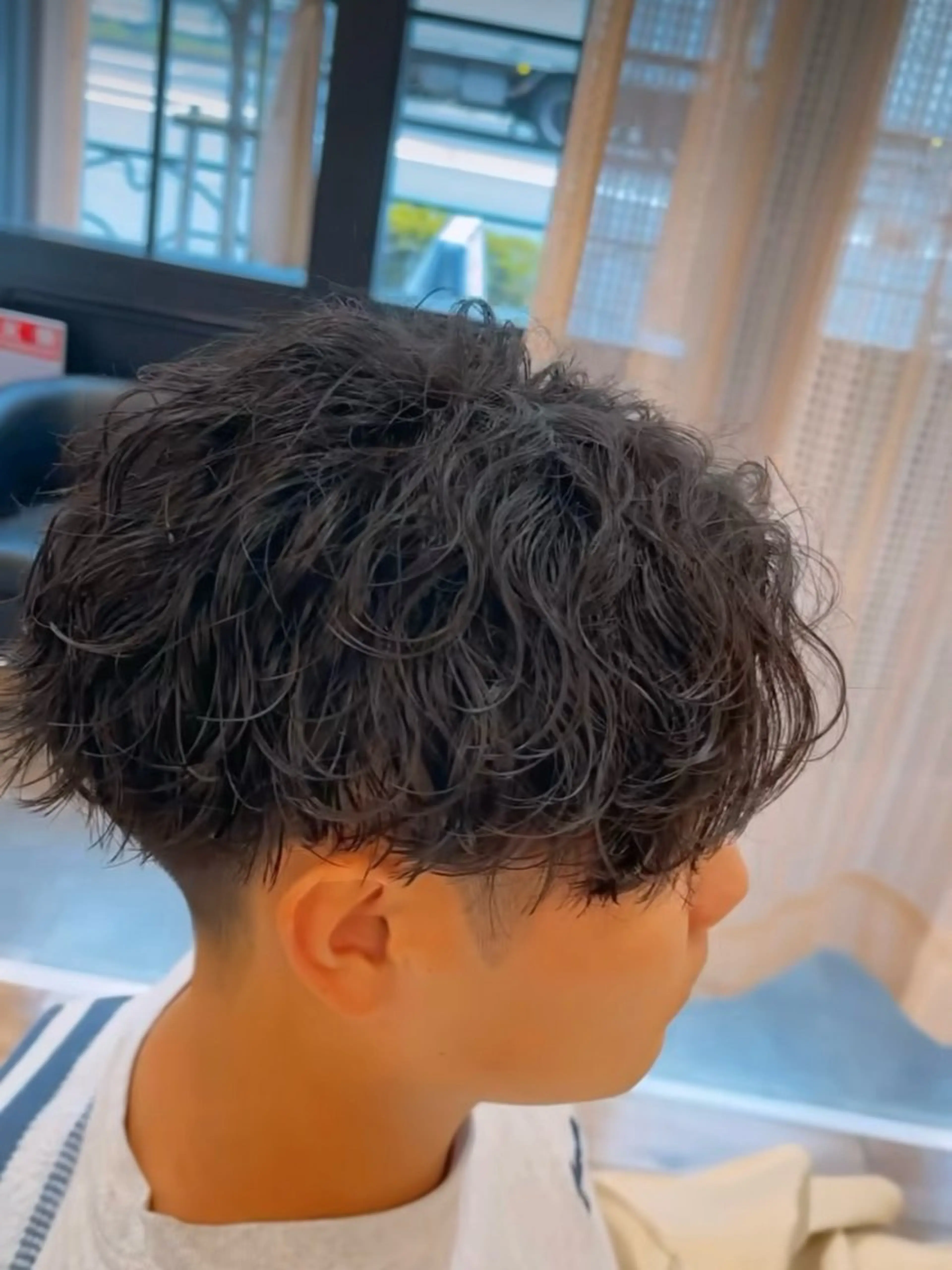 ショート パーマ メンズ 【木場✂️理容室】 メンズ清潔感カットのヘアスタイル