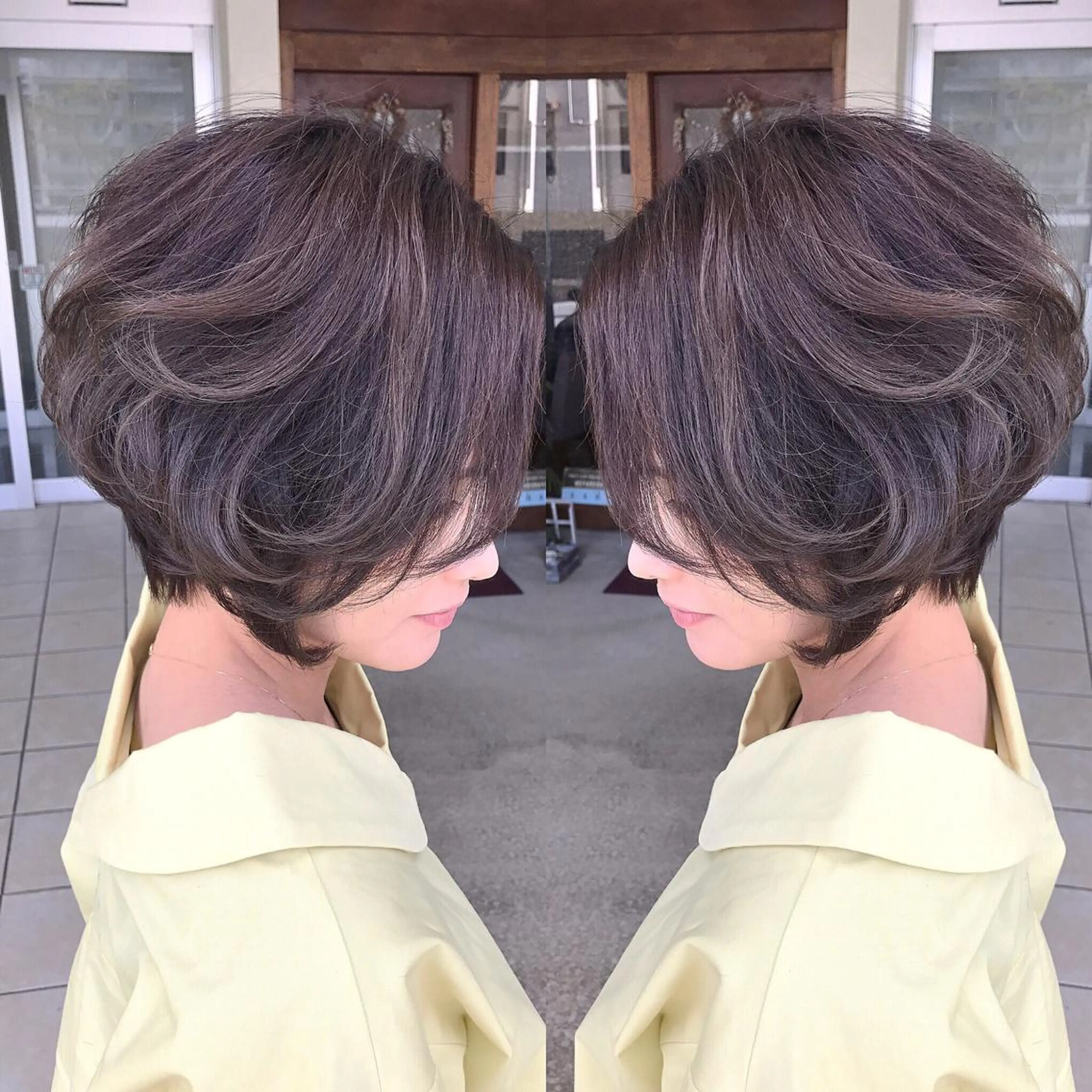 ショート カラー イルミナカラー ショートヘア カット ヘアカラー grand juteのヘアスタイル