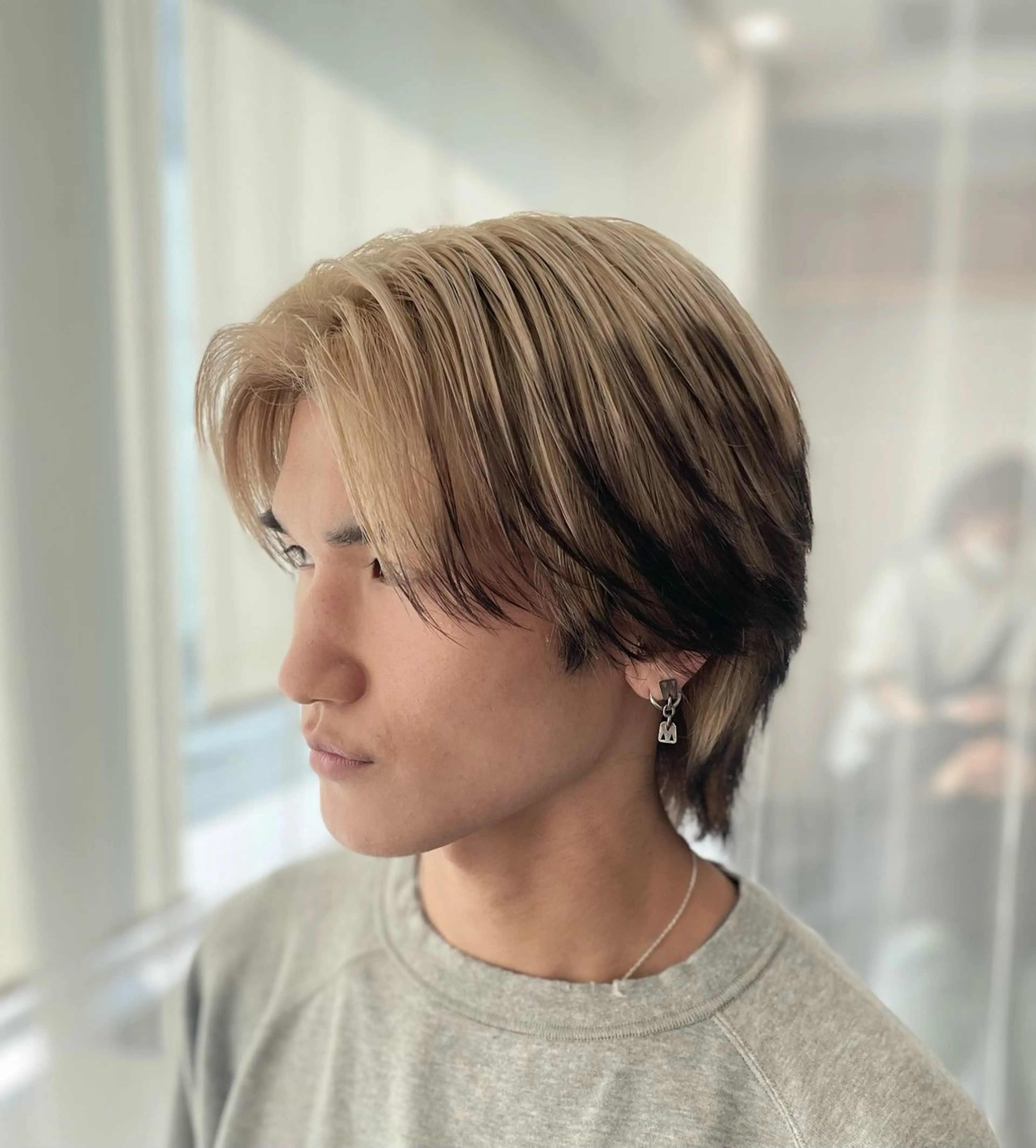 カラー メンズ ヘアカラー トリートメント GaKu/ハイトーン /ブリーチ/レイヤーのヘアスタイル