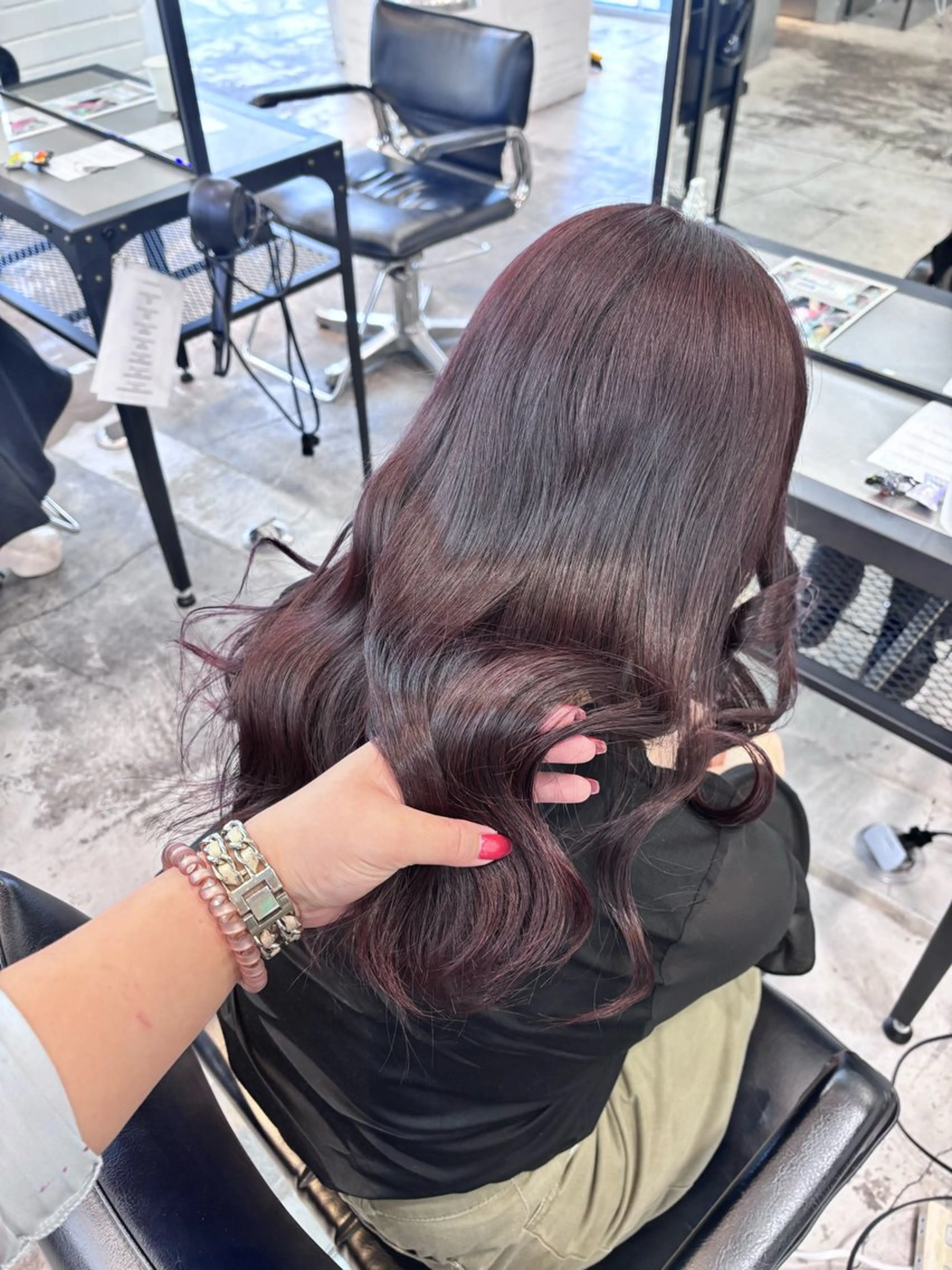 セミロング カラー ヘアアレンジ ヘアカラー トリートメント ヘアセット 🎀モテ暖色× エクステ🎀あかりのヘアスタイル