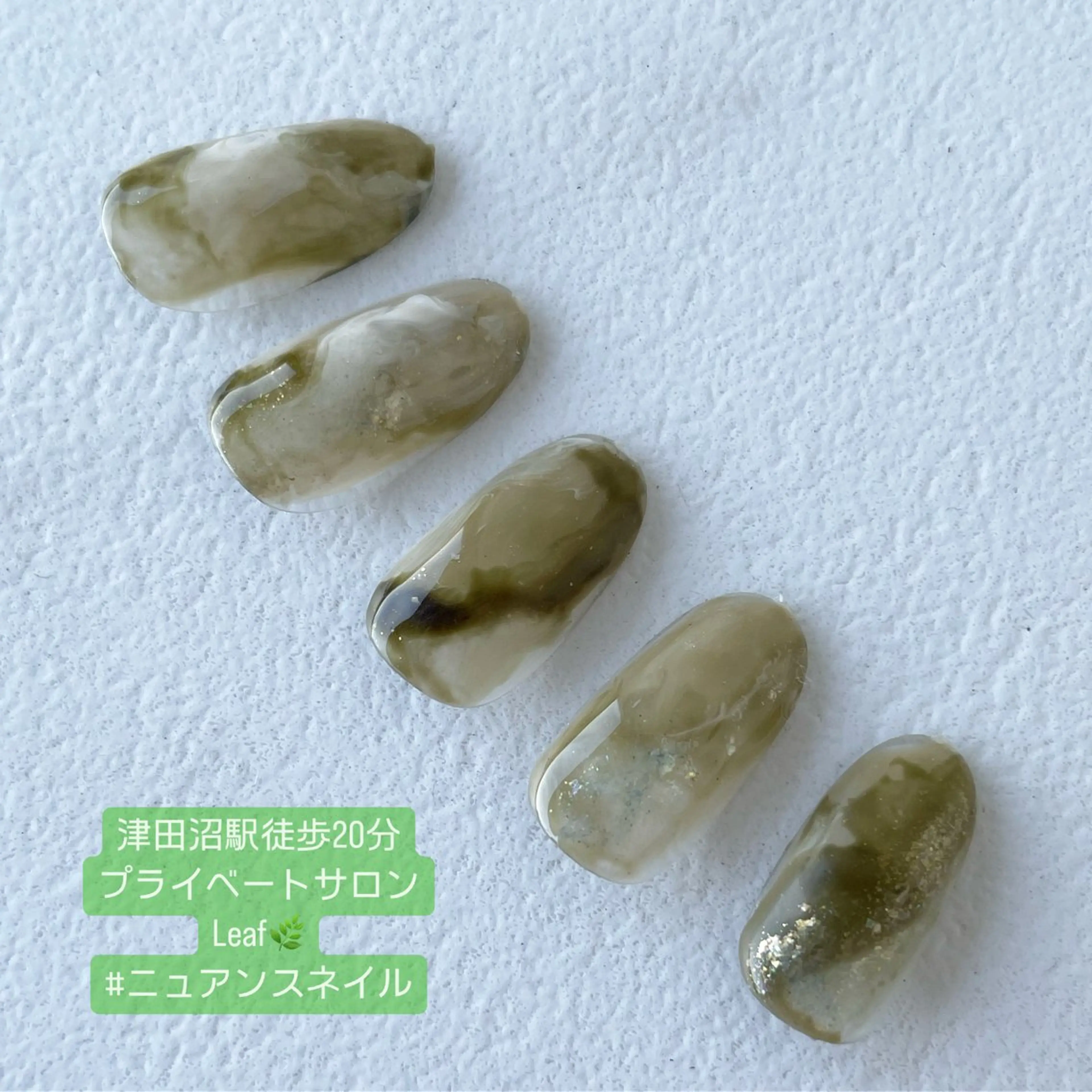 ネイル ニュアンスネイル 眉とネイルのお店 Leaf🌿津田沼の眉毛・アイブロウイメージ