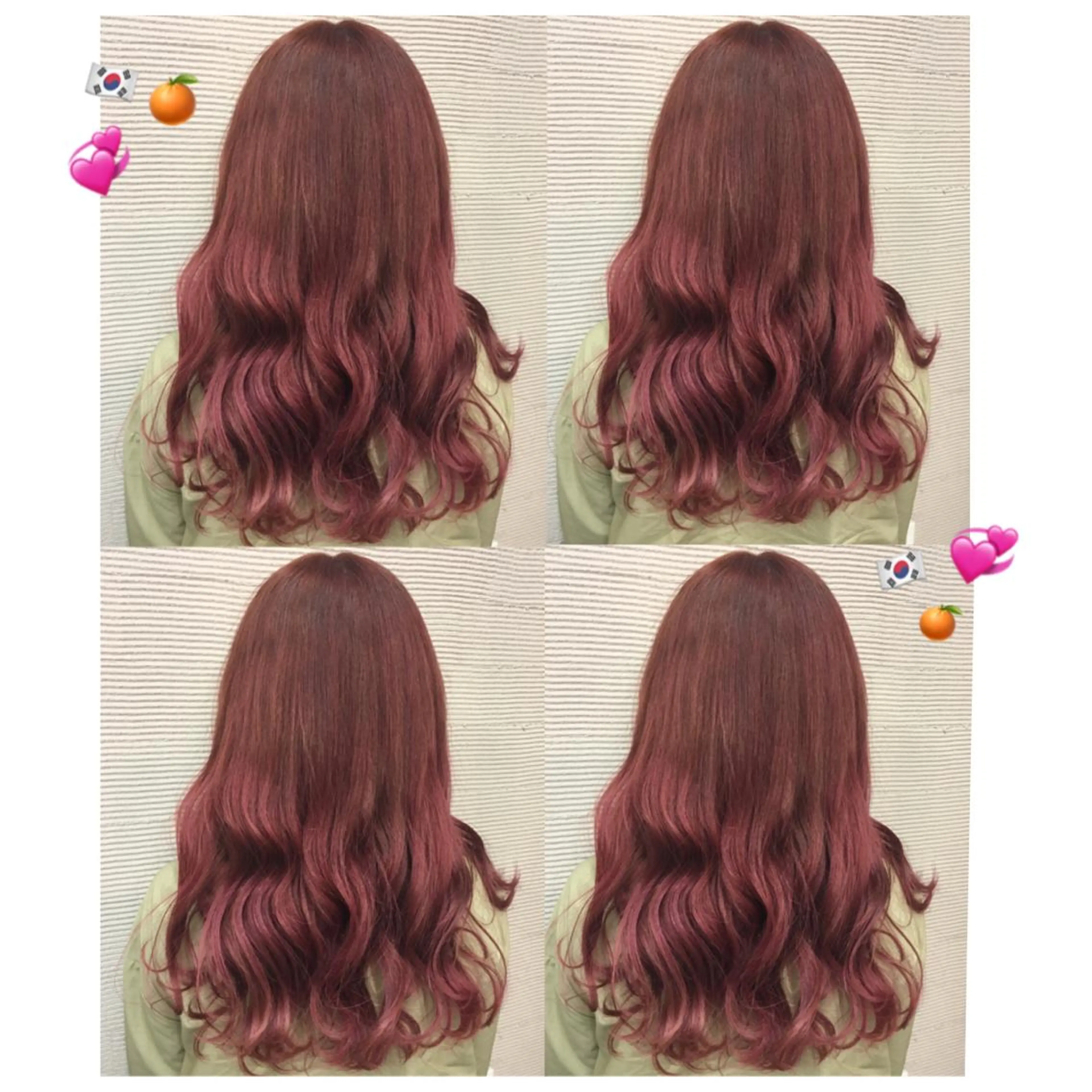 ロング カラー ブリーチ オレンジ ピンクカラー 韓国ヘア得意❤︎森澤 悠佳のヘアスタイル