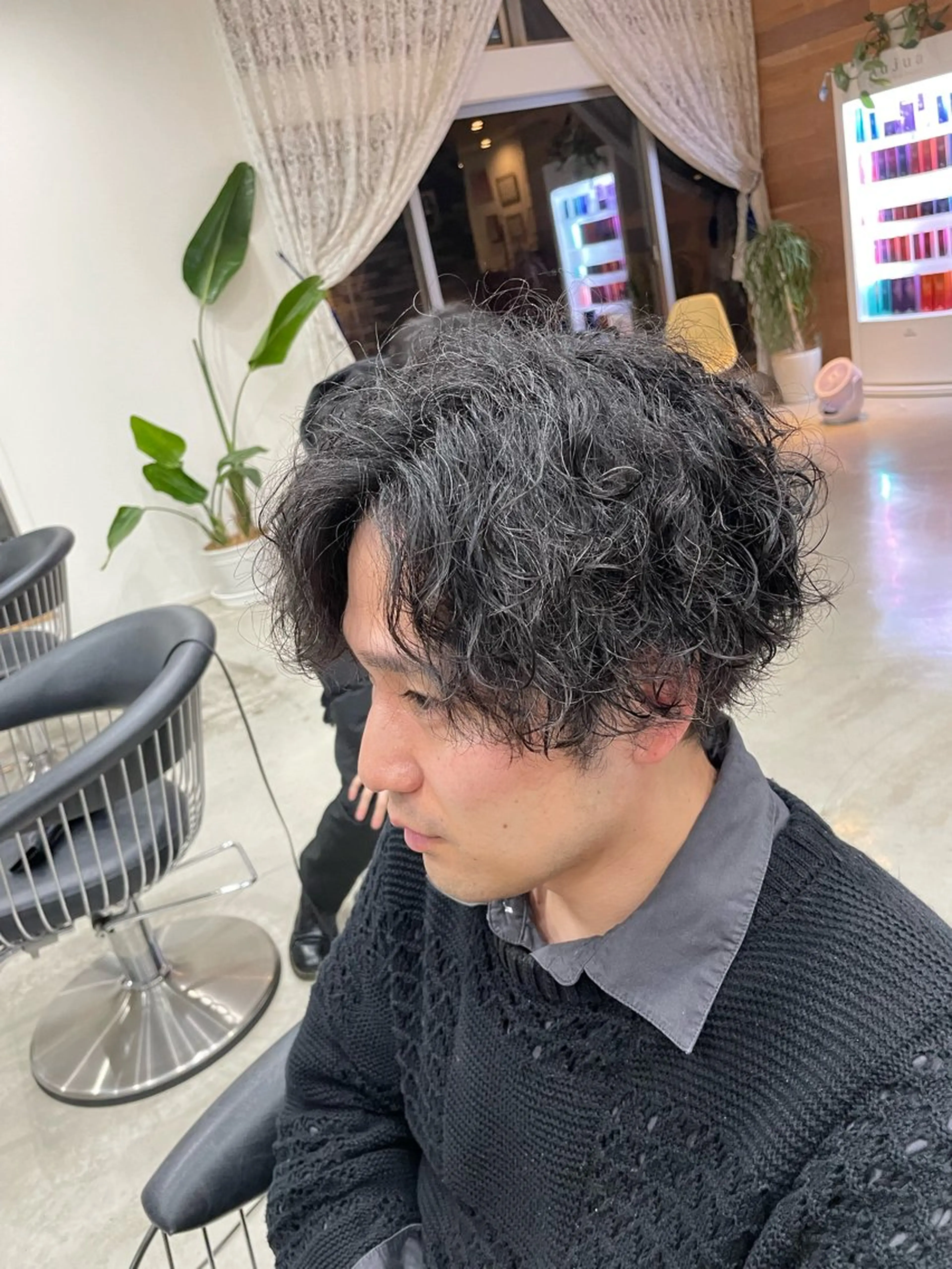 パーマ メンズ メンズパーマ ツイストスパイラルパーマ スパイラルパーマ カット パーマ 芳賀 風斗のヘアスタイル