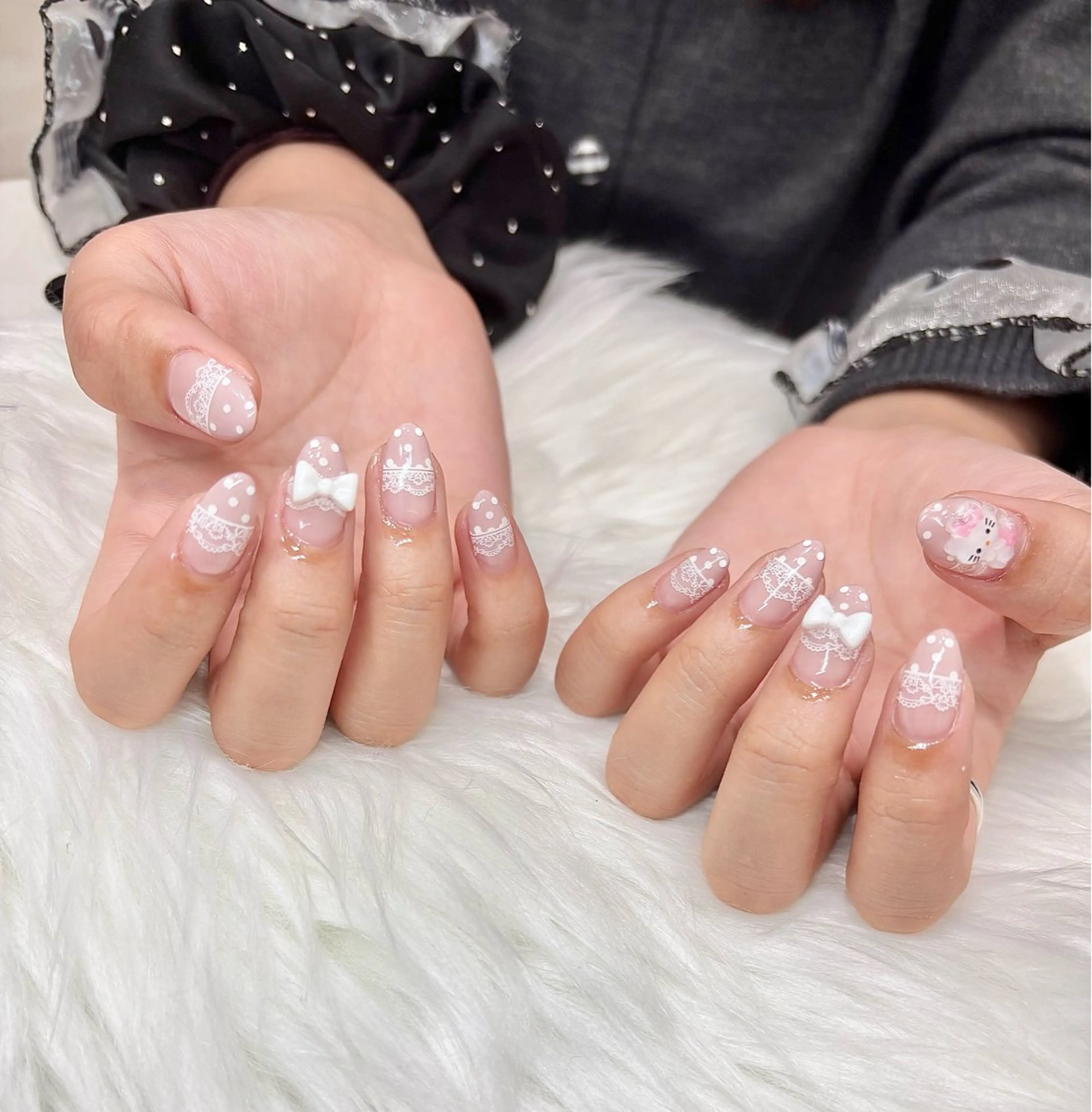 ネイル アートネイル フレンチネイル キラキラネイル 韓国ネイル マグネットネイル VOXJAPAN CHIYURIのネイルデザイン