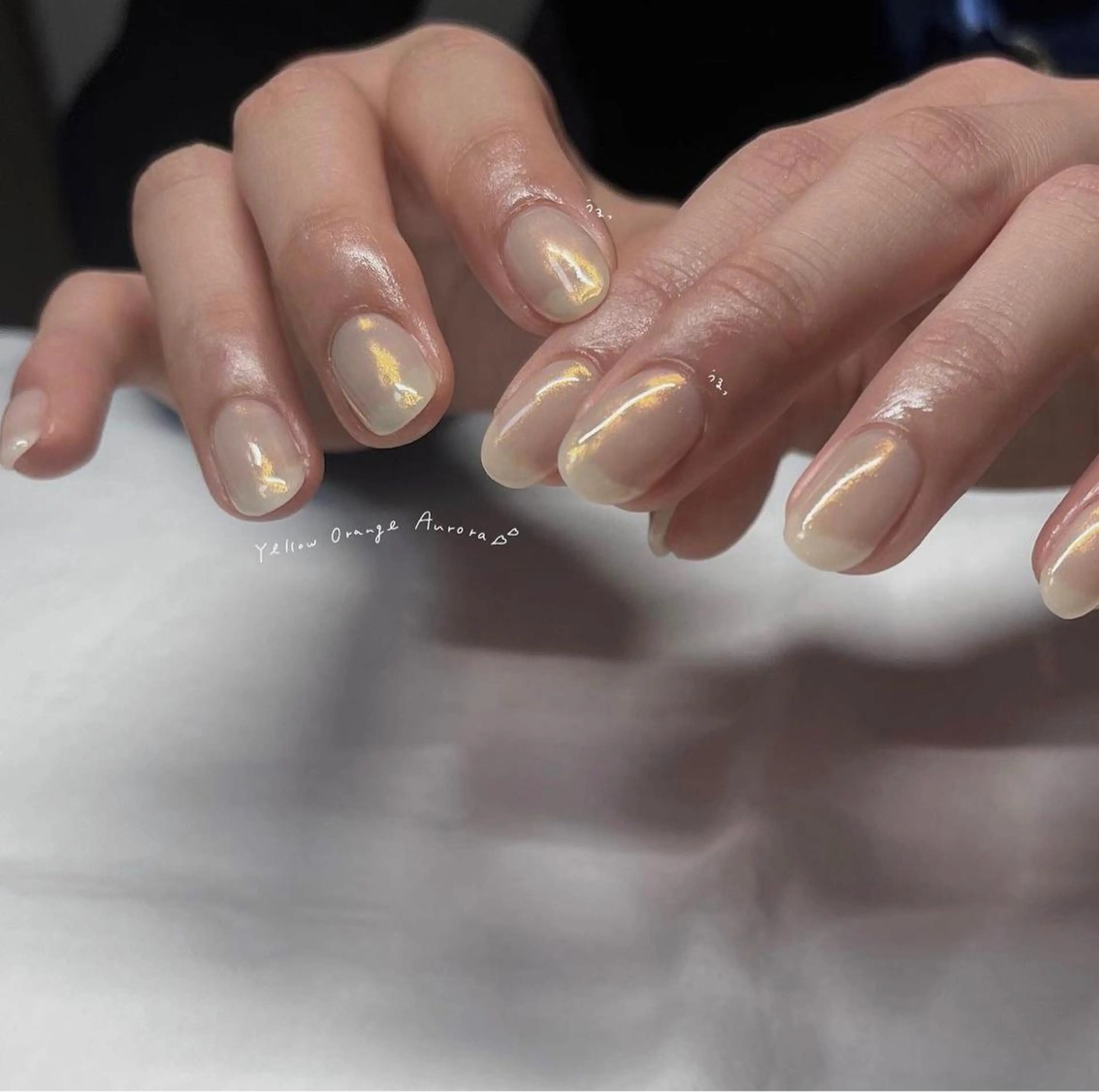 ネイル オーロラネイル ジェルネイル 氷ネイル・うるうるネイル 韓国ネイル マグネットネイル ハンドネイル &. momoのネイルデザイン