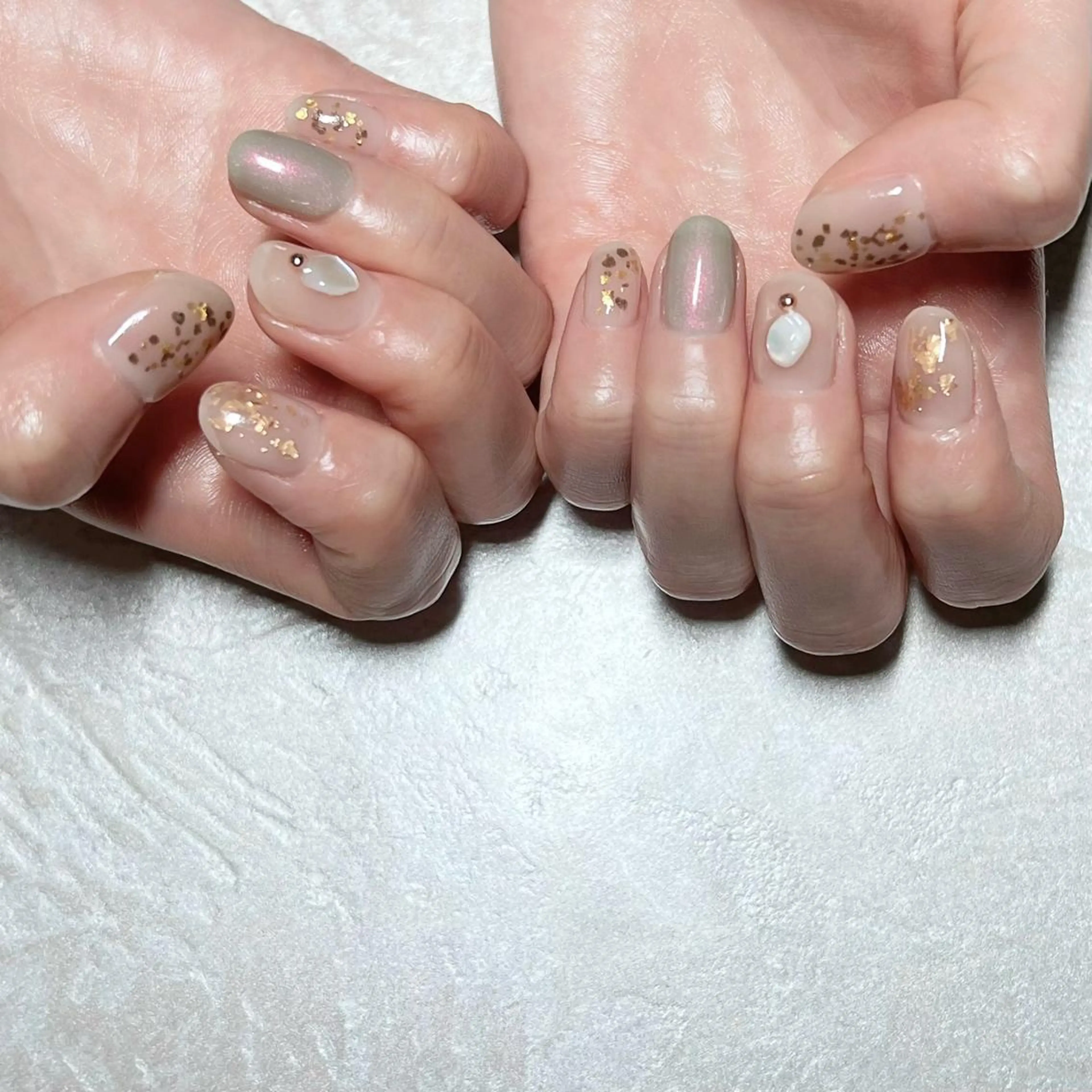 ネイル マグネットネイル ニュアンスネイル ショートネイル gemickle nailのネイルデザイン