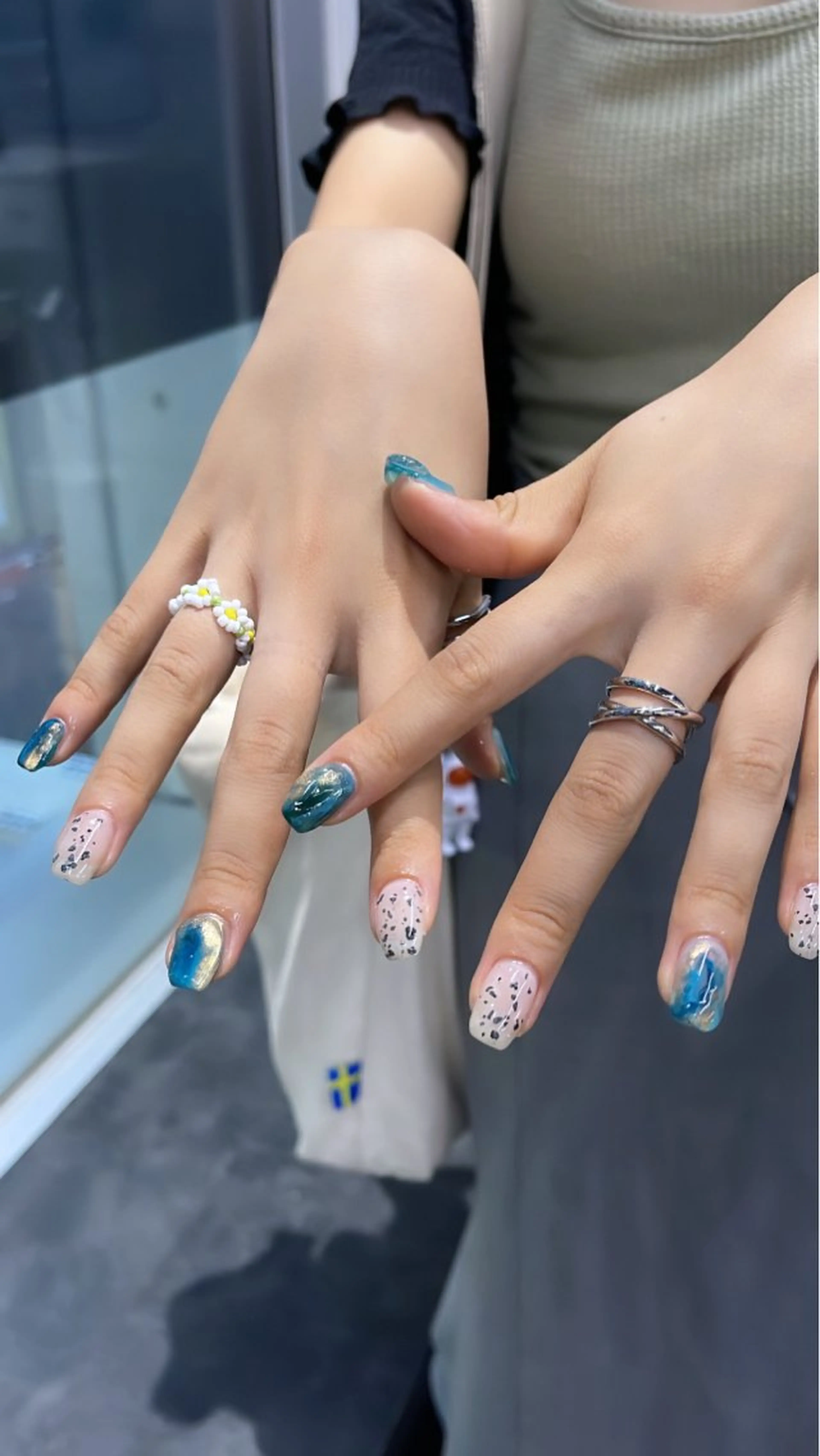 ネイル フレンチネイル マグネットネイル ニュアンスネイル ワンカラーネイル ハンドネイル GRANDE大須 Cecil💜のネイルデザイン