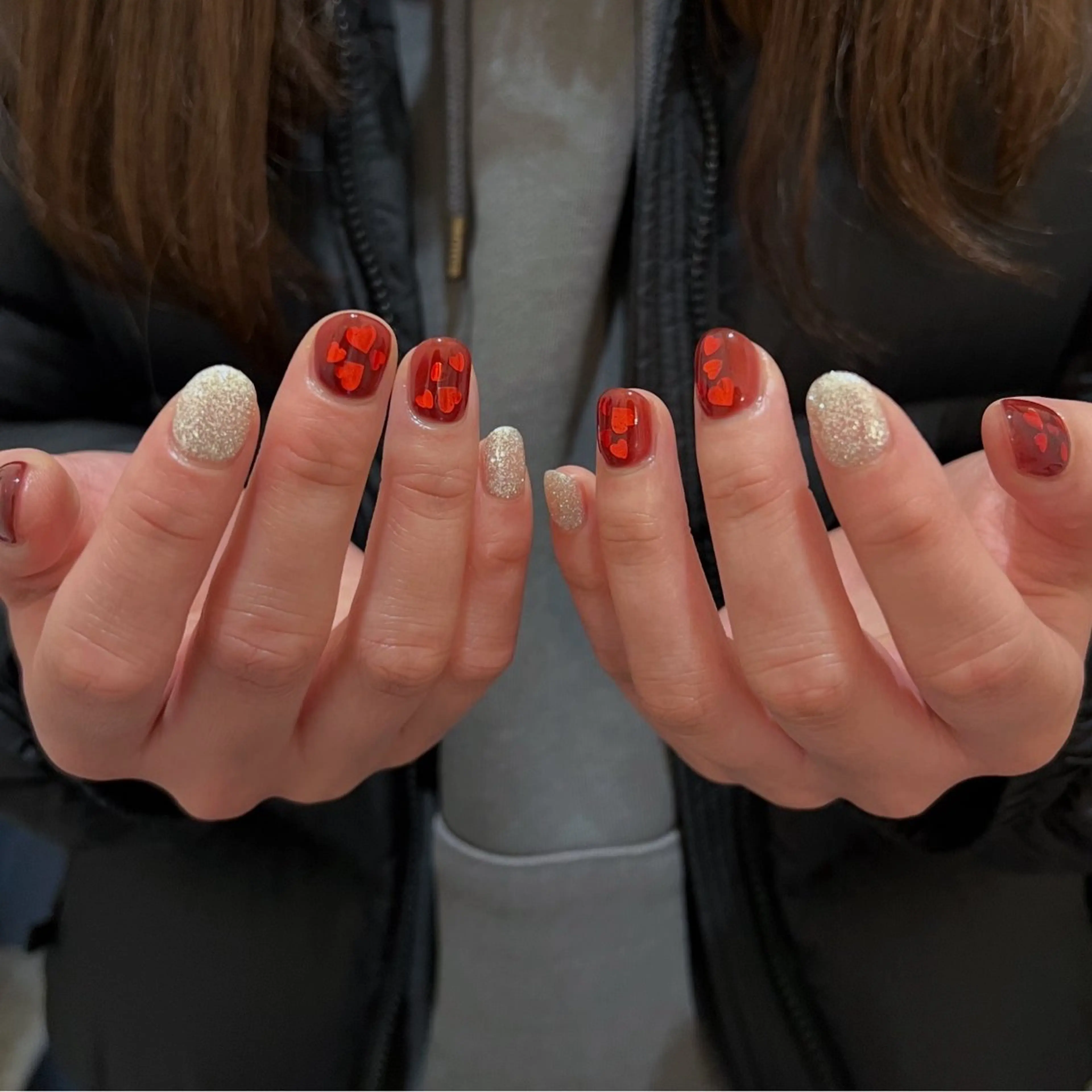 ネイル フラッシュネイル ハート urun eriのネイルデザイン