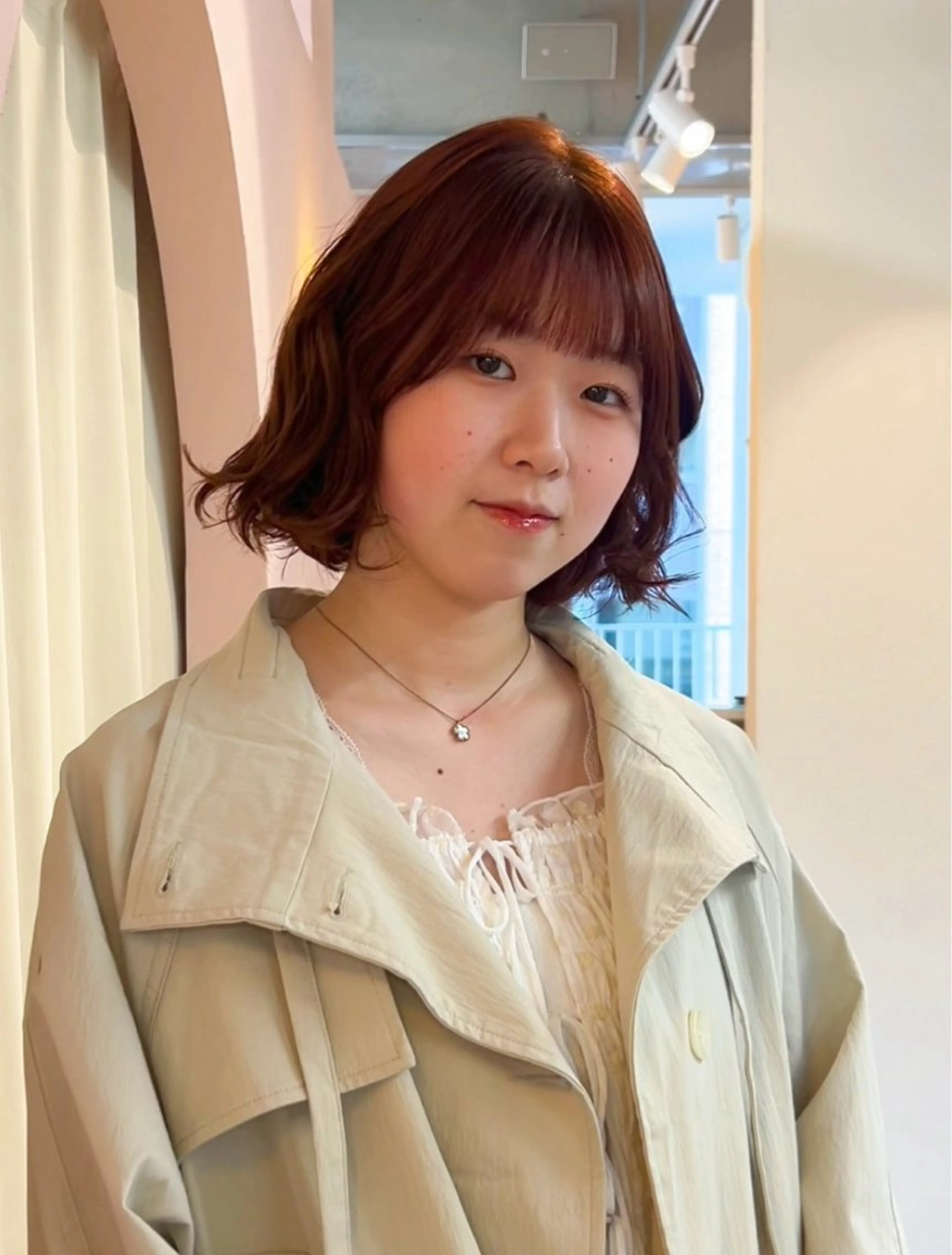 ミディアム ピンクブラウン seek北梅田 HINA🍑✨のヘアスタイル