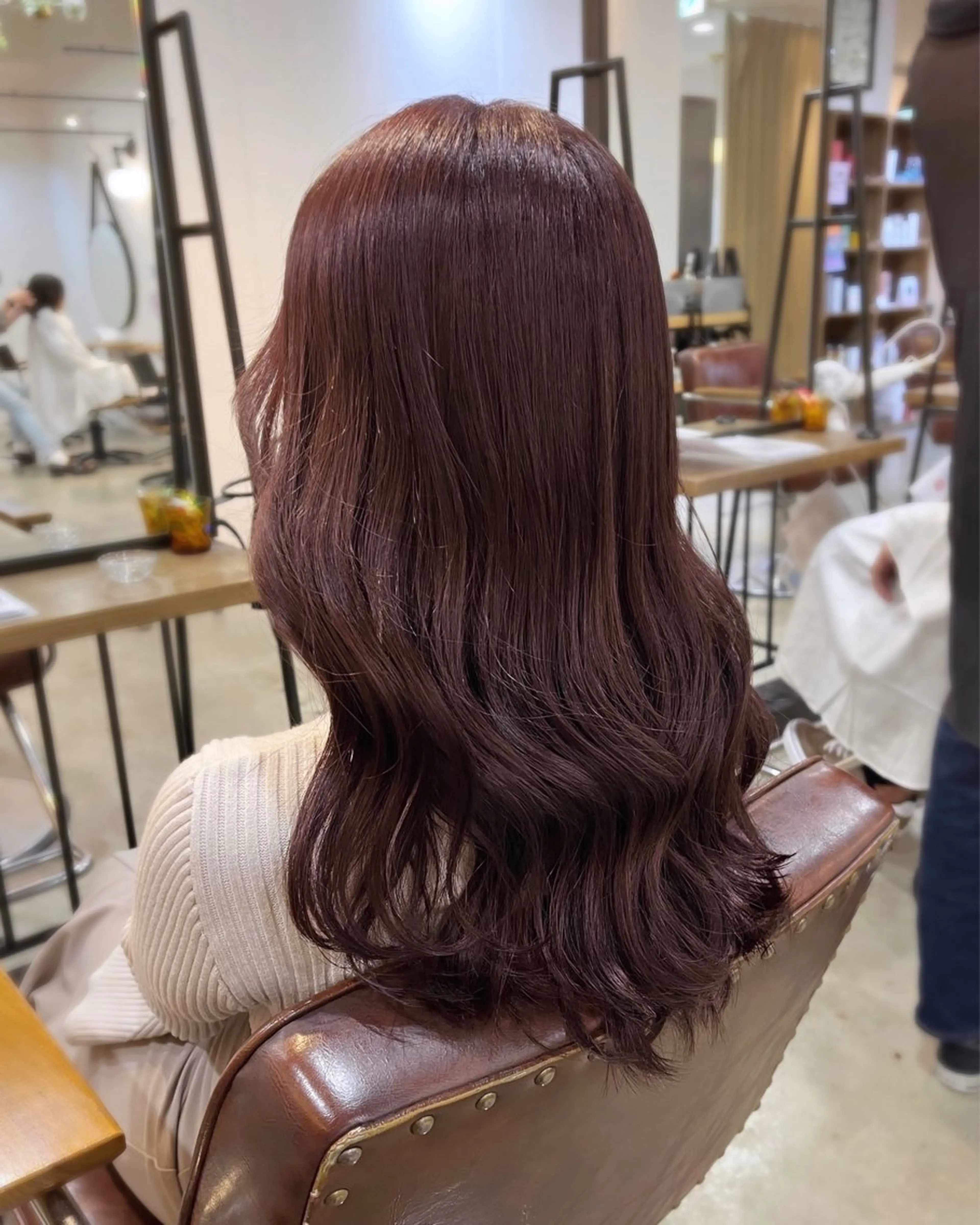 ロング カラー ベージュカラー ブリーチ ブリーチなしカラー ピンクカラー ピンクベージュ 中津/梅田/酸性 /髪質改善/愛芽のヘアスタイル