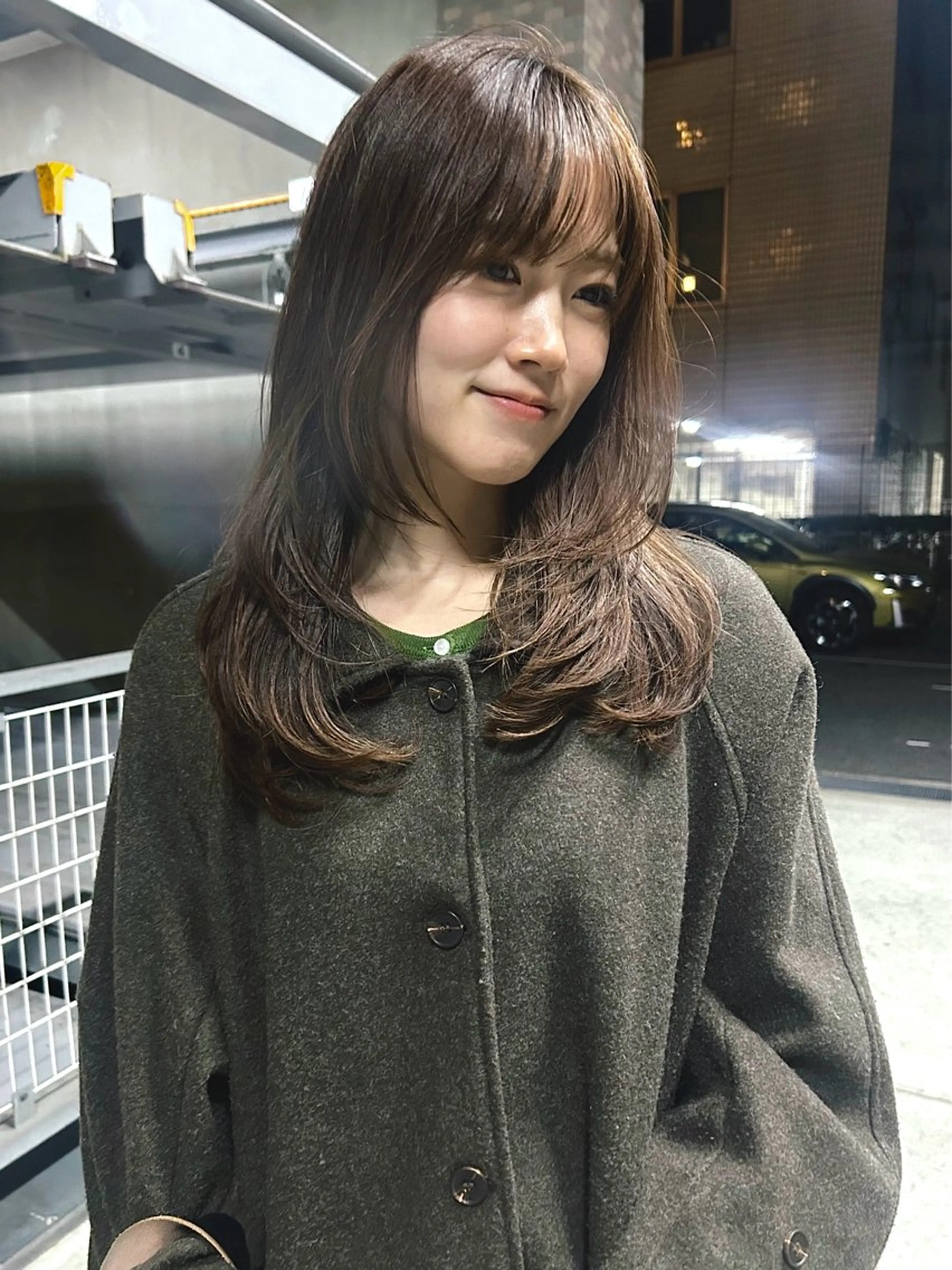 セミロング くびれヘア くびれレイヤー レイヤーカット 江坂/レイヤー/ボブ nacaのヘアスタイル