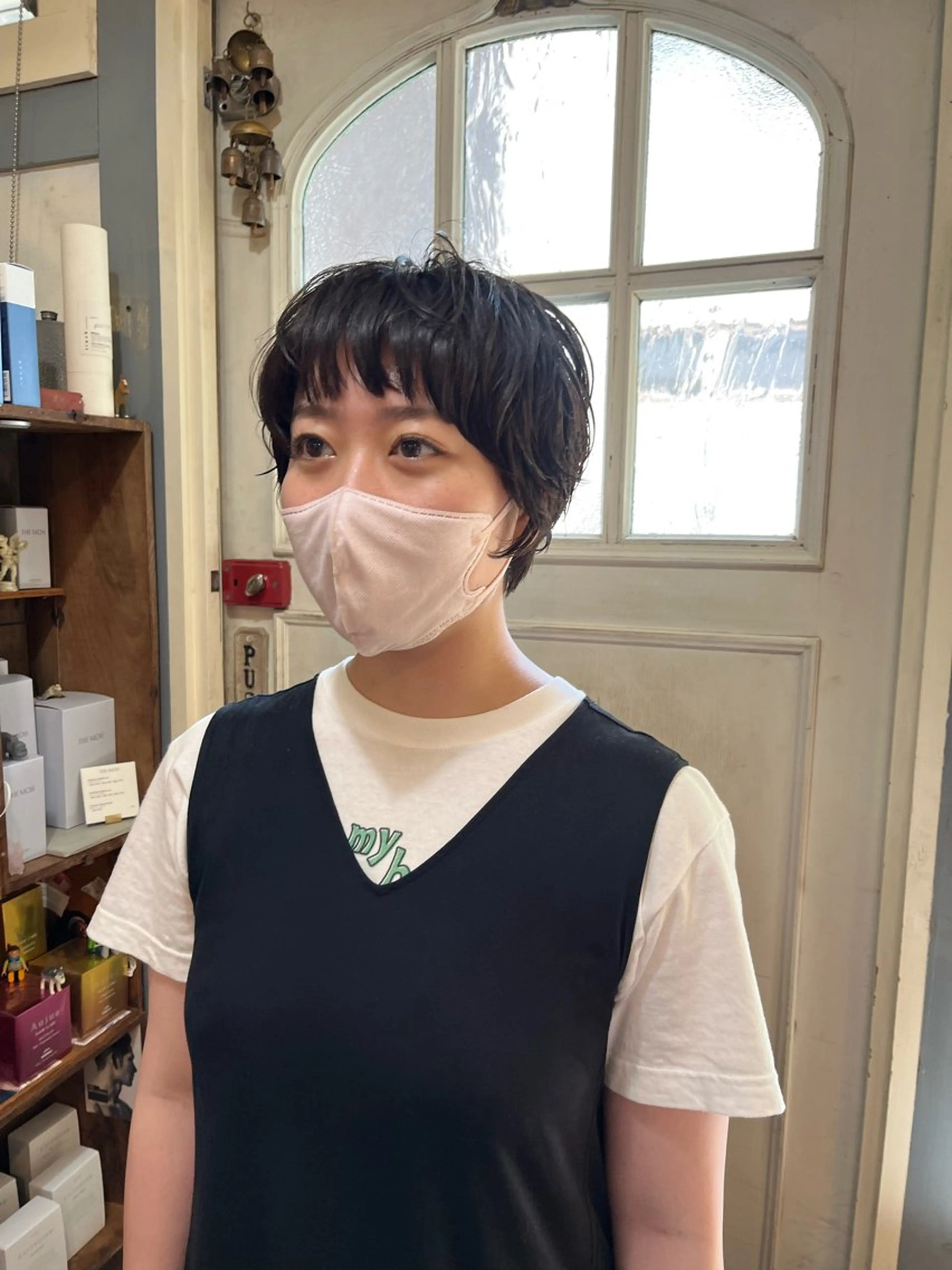 ショート パーマ くせ毛 ショートヘア カット パーマ ヘッドスパ 朝が楽なパーマ 🌱ショート/緒方椋のヘアスタイル