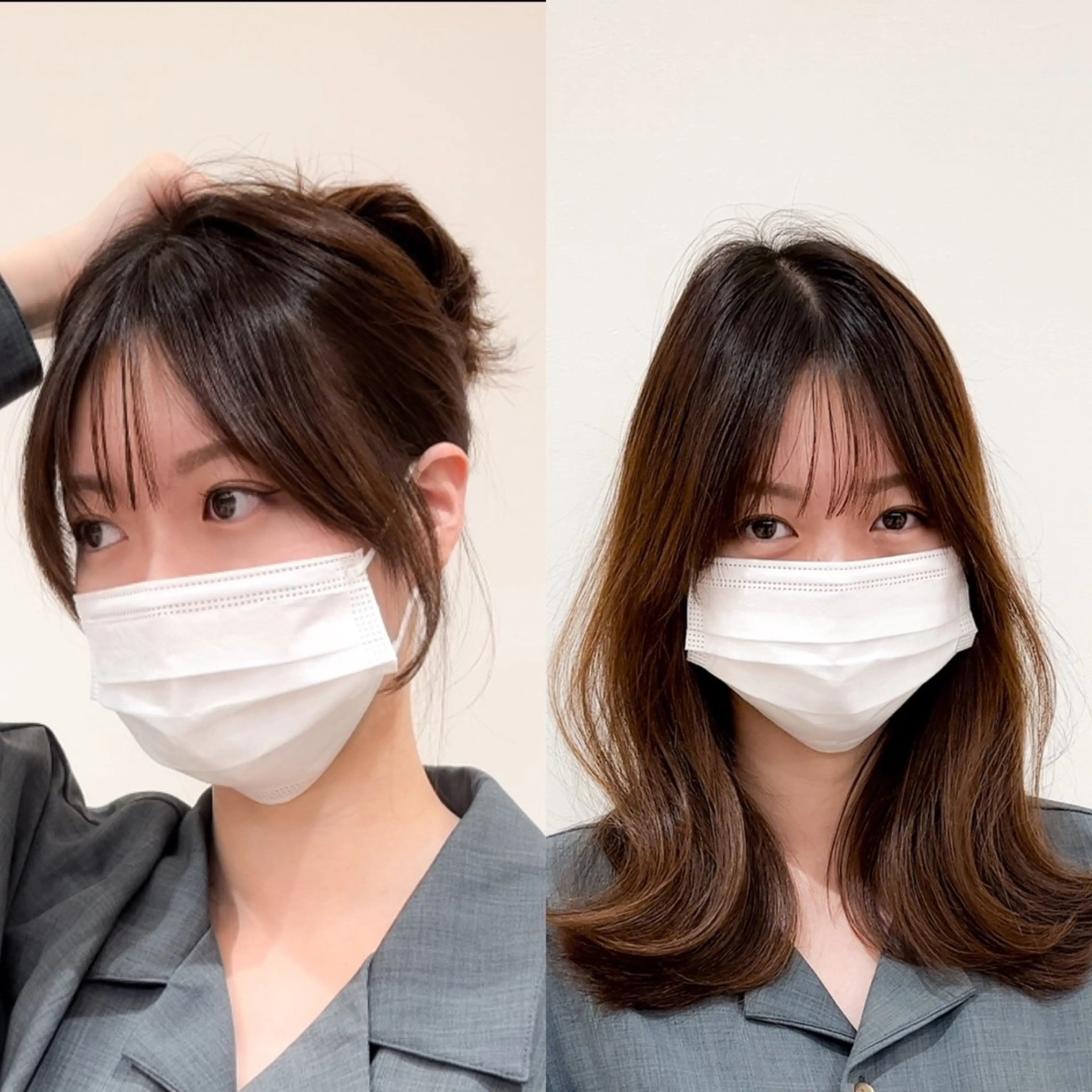 ミディアム カラー 韓国風ヘア レイヤーカット ミタニ/髪質改善 /レイヤーカットのヘアスタイル