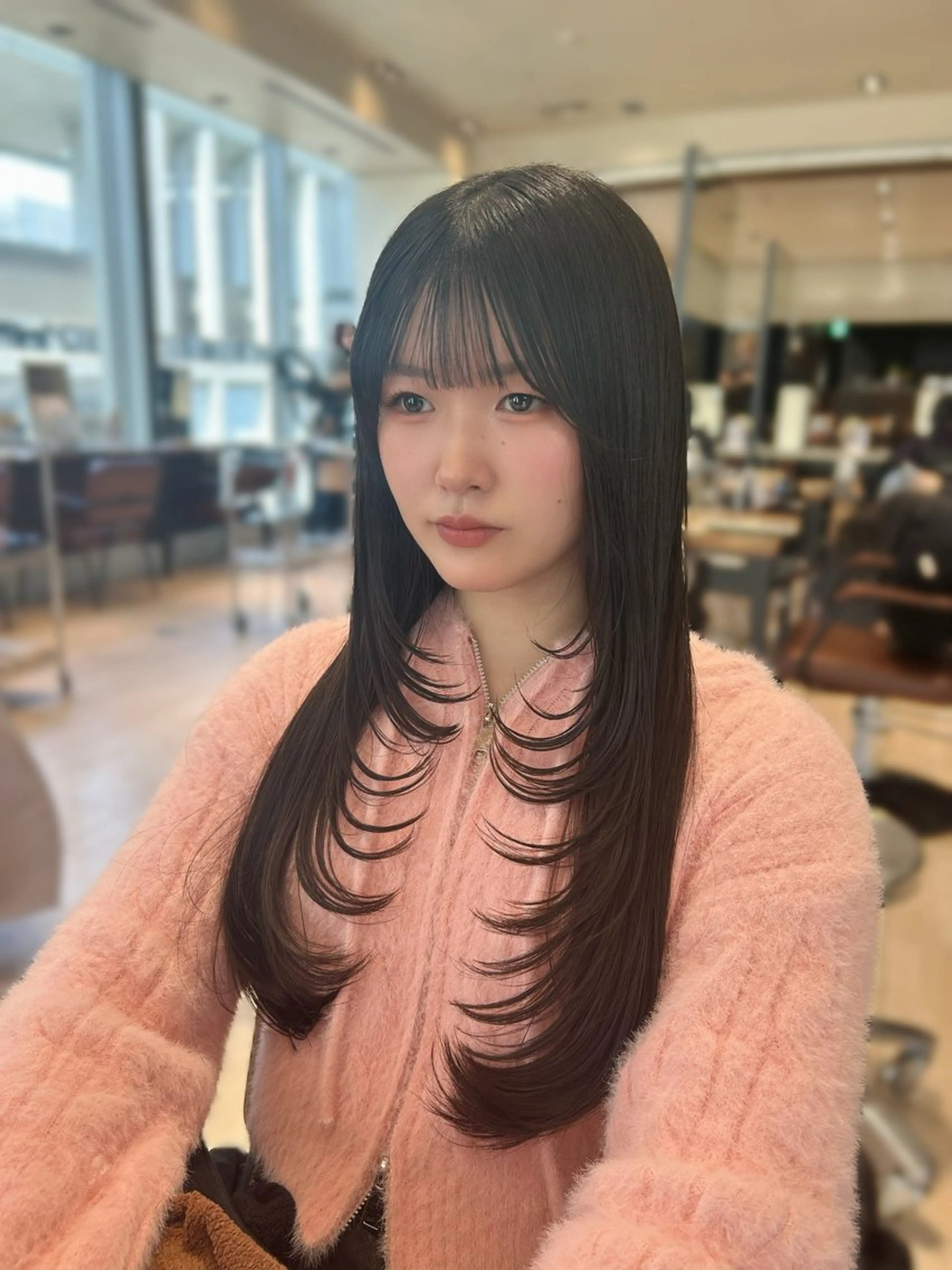 ロング カット トリートメント 🎀大竹美侑／顔まわ りカット／レイヤーのヘアスタイル