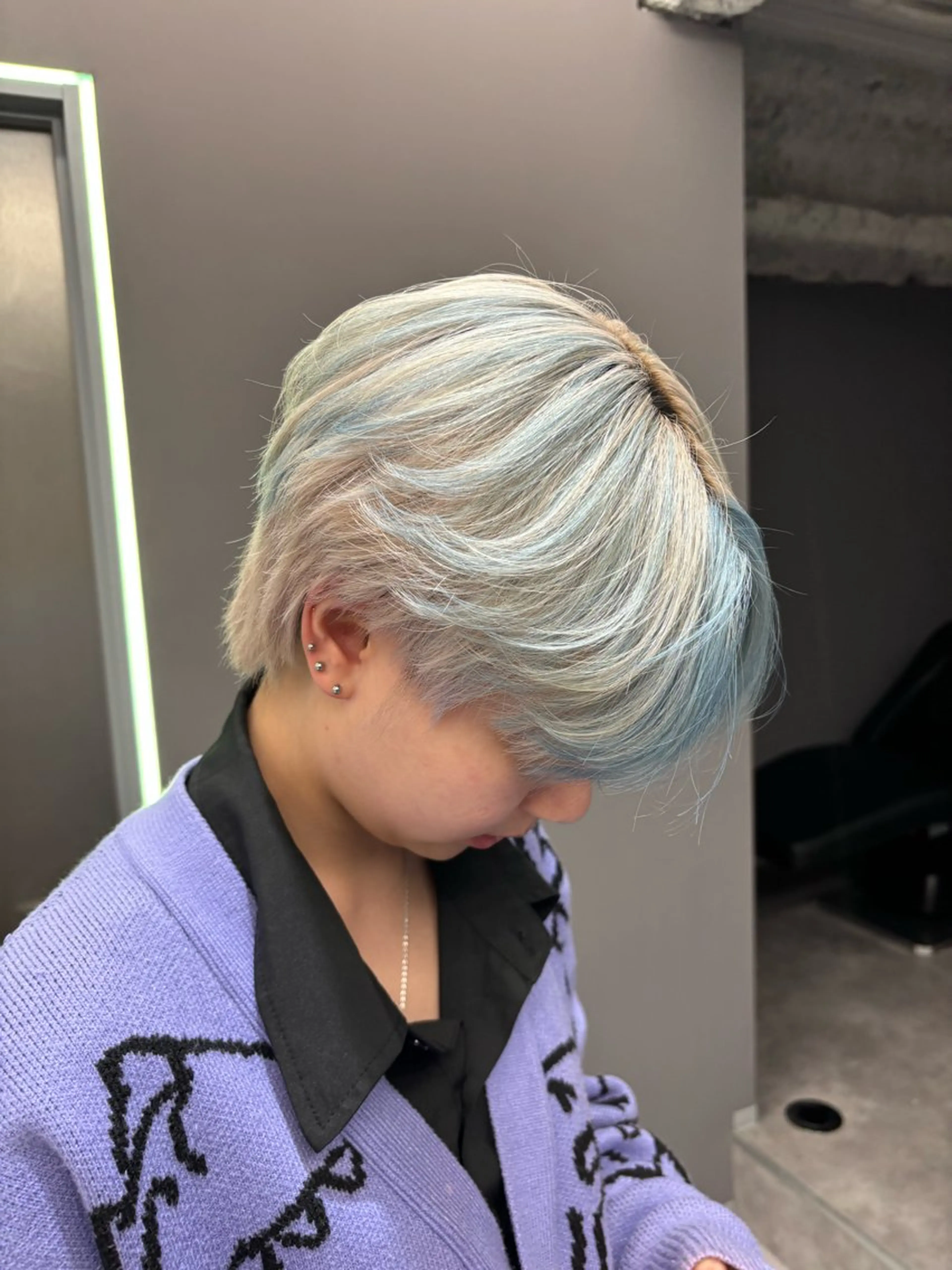 ショート カラー メンズ メンズハイライト ハイライトカラー ハイライト 名古屋/デザイン/ ブリーチ/松井亮磨のヘアスタイル