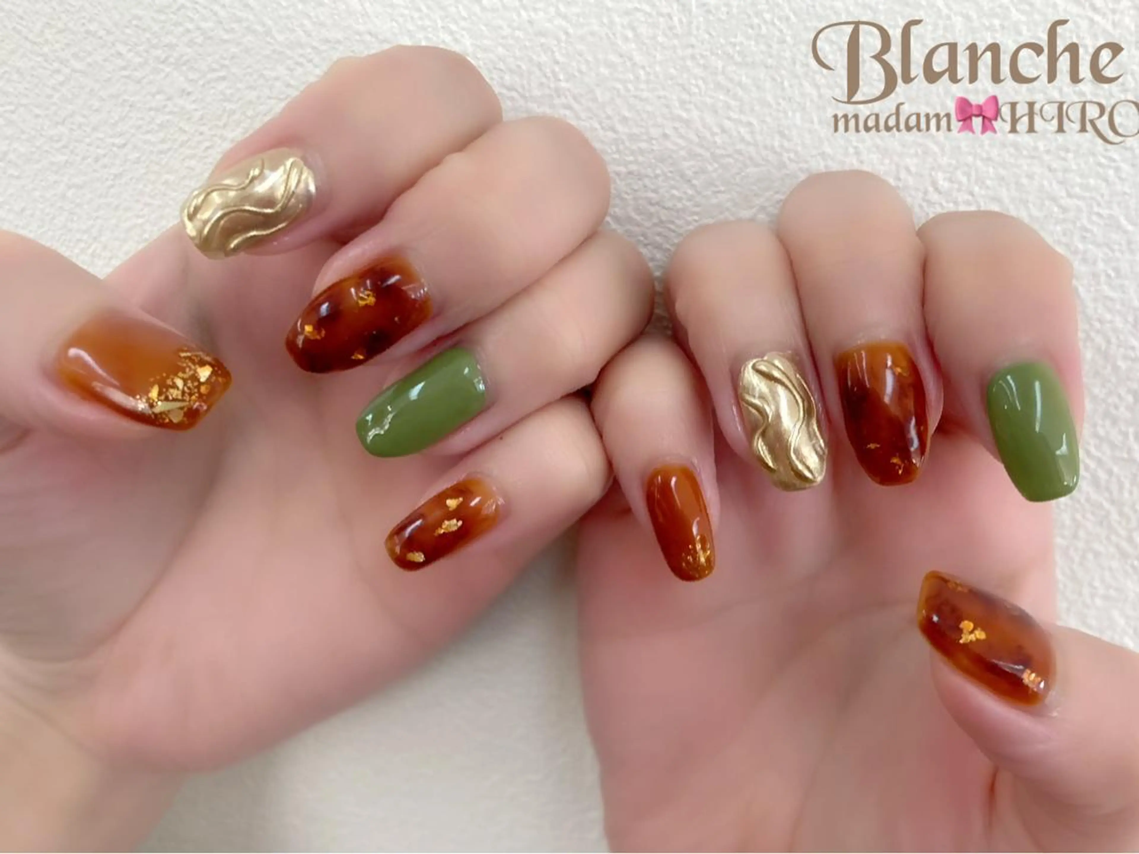 ネイル べっ甲ネイル ハンドネイル Lianネイル 寛子Lianのネイルデザイン