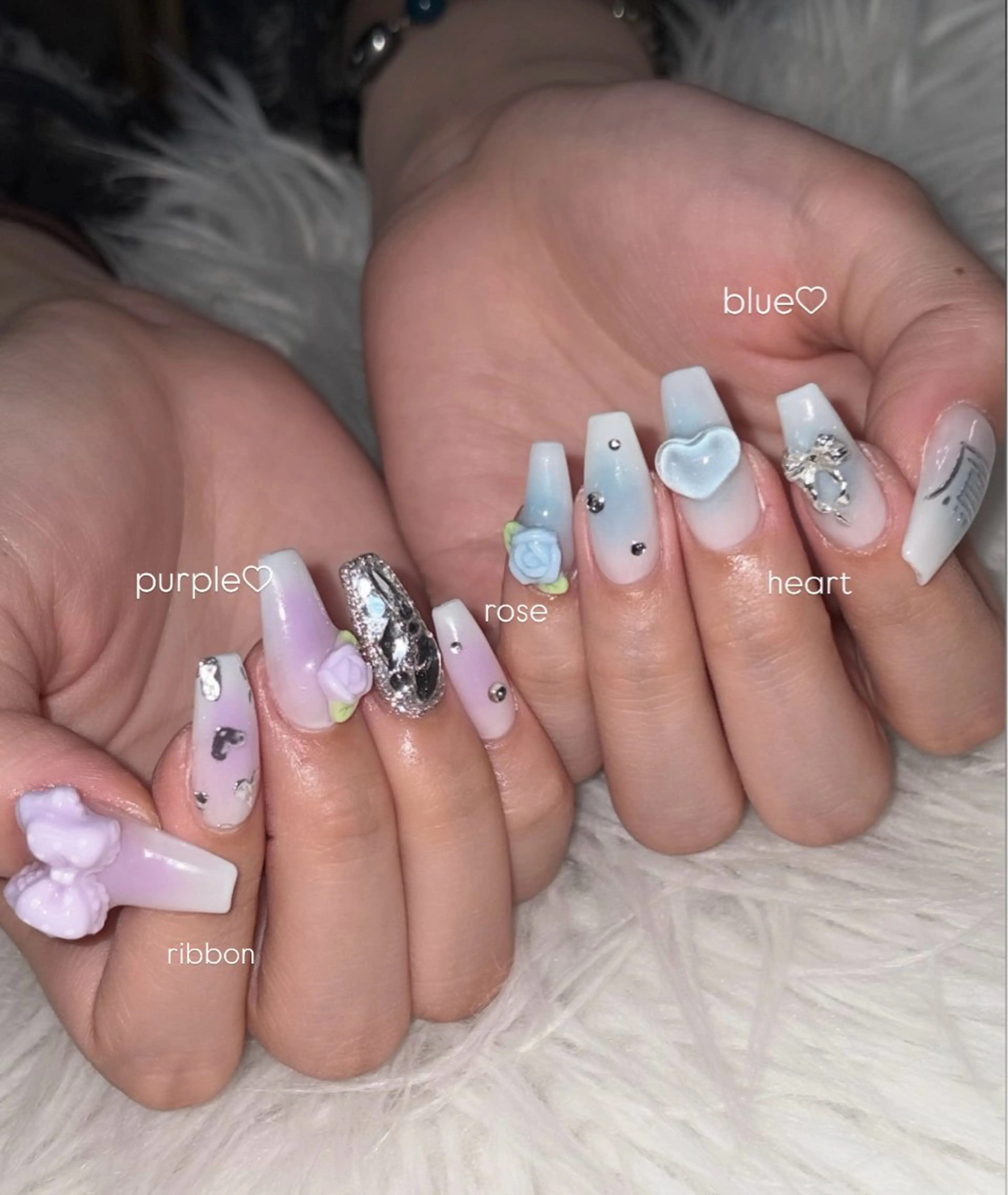 ネイル チークネイル ハンドネイル Bitty／ SENA⋆˙⟡ —のネイルデザイン