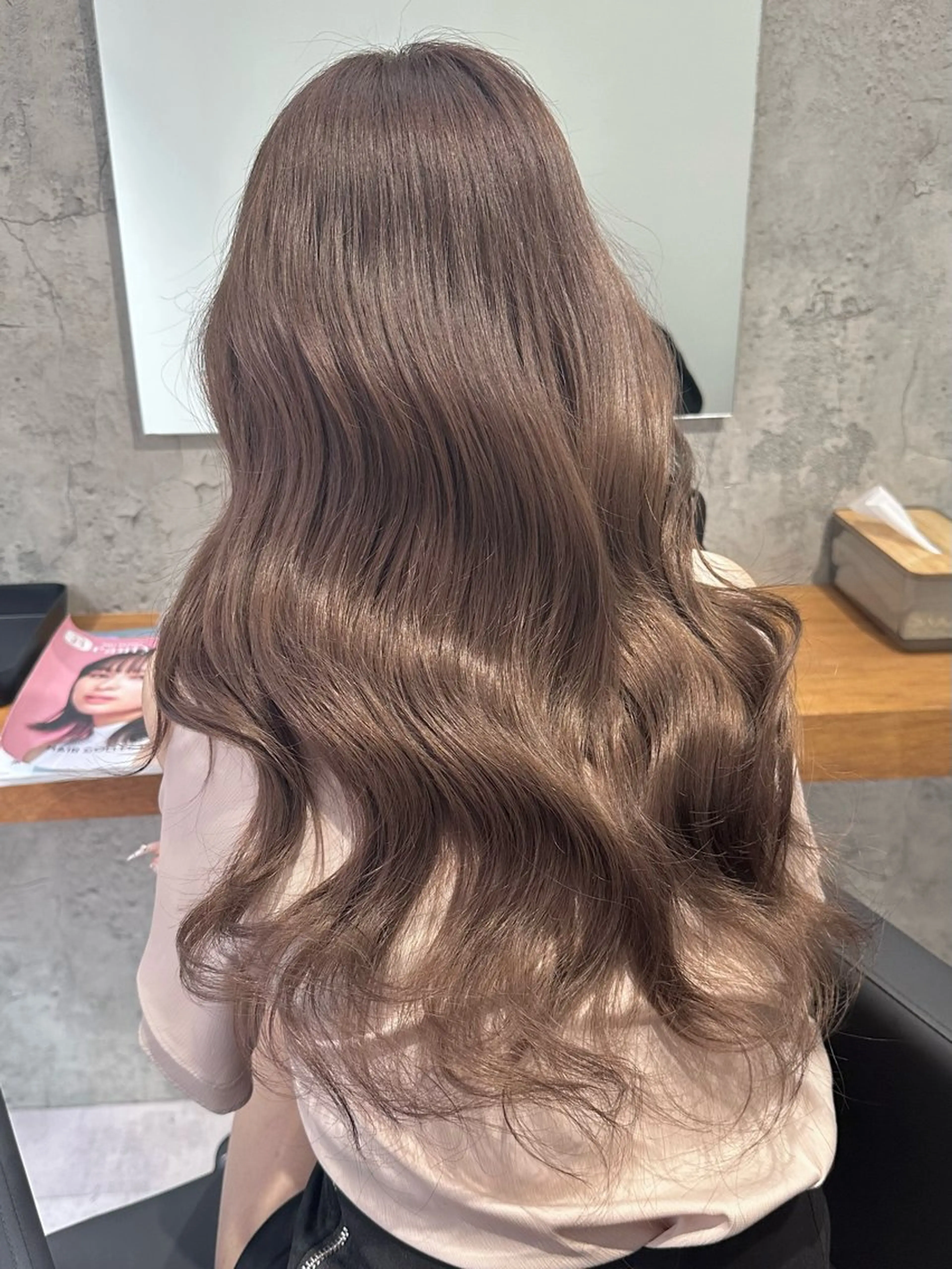 ロング カラー ヘアアレンジ ヘアカラー トリートメント vizz by el yts 北谷エクステのヘアスタイル