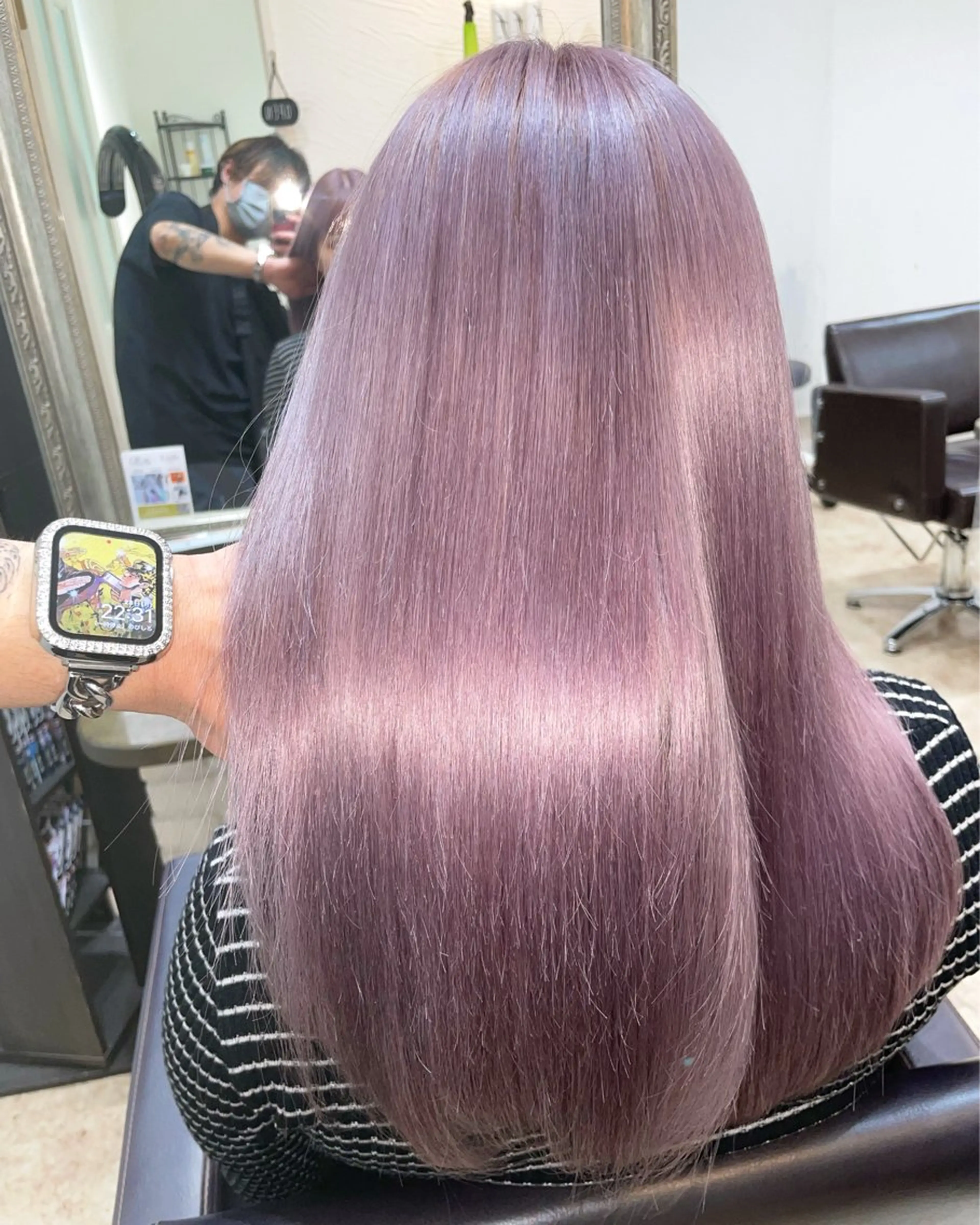 ロング カラー ハイトーン/骨格矯正 カット/HARU✂️のヘアスタイル