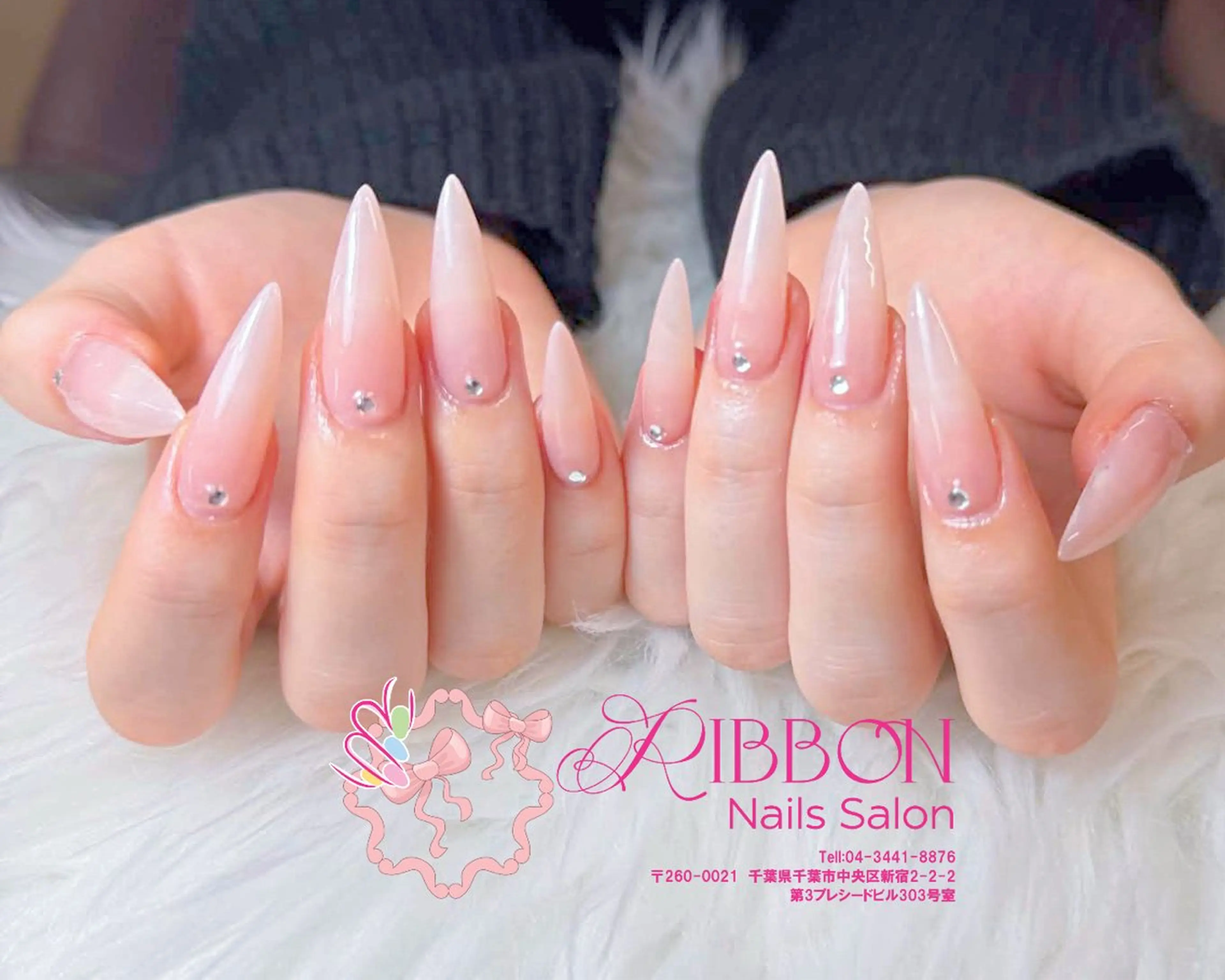 ネイル フレンチネイル ジェルネイル マグネットネイル 持ち込み ニュアンスネイル ハンドネイル Ribbonnail salonのネイルデザイン