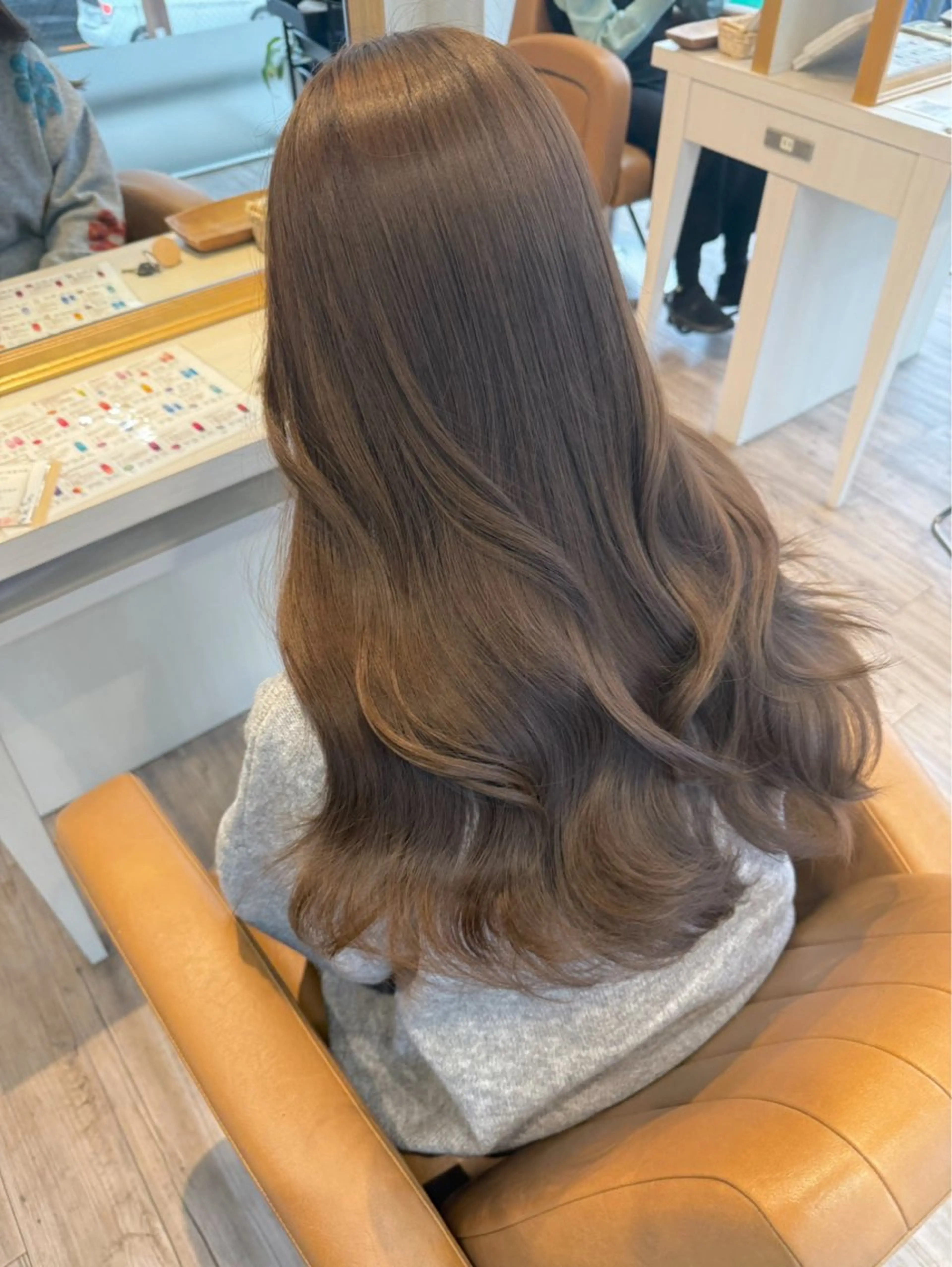 セミロング カラー 顔まわりレイヤー 韓国風ヘア レイヤーカット カット ヘアカラー トリートメント 河合秀明/ショート /ボブ/レイヤーのヘアスタイル