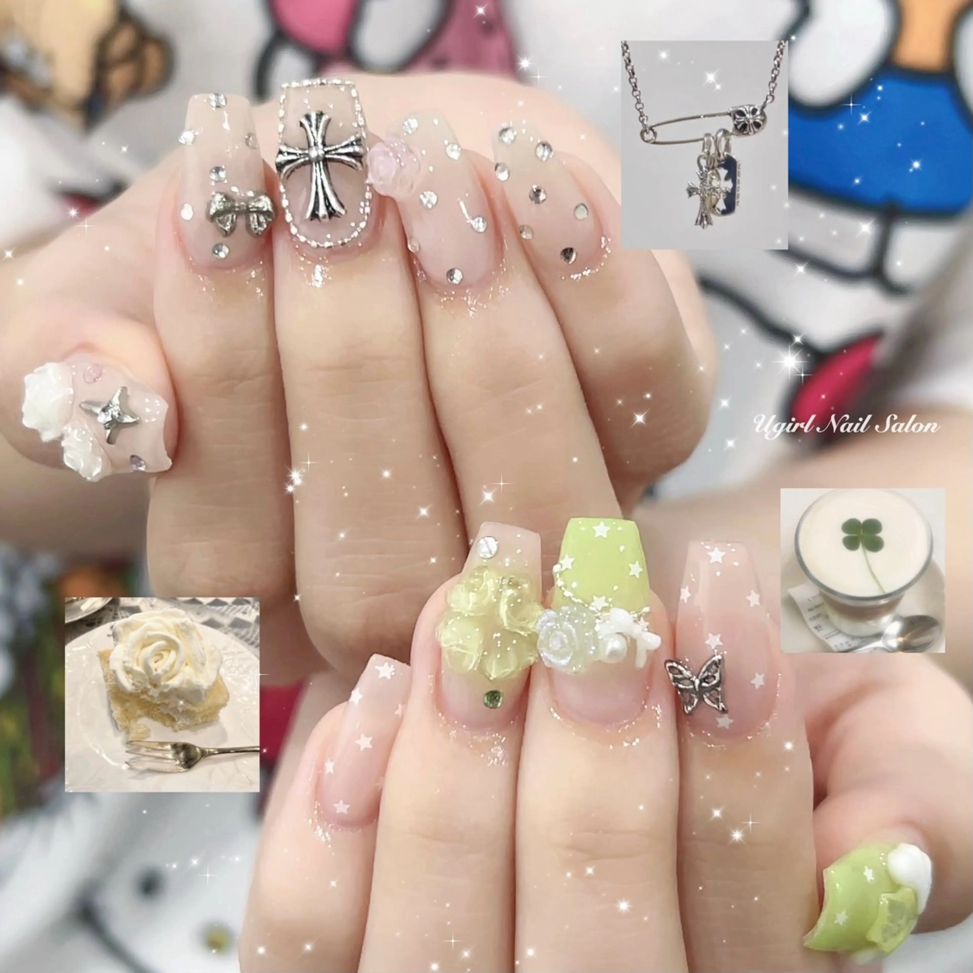 ネイル ハンドネイル 🪄mimi🎀 Midori🪽のネイルデザイン