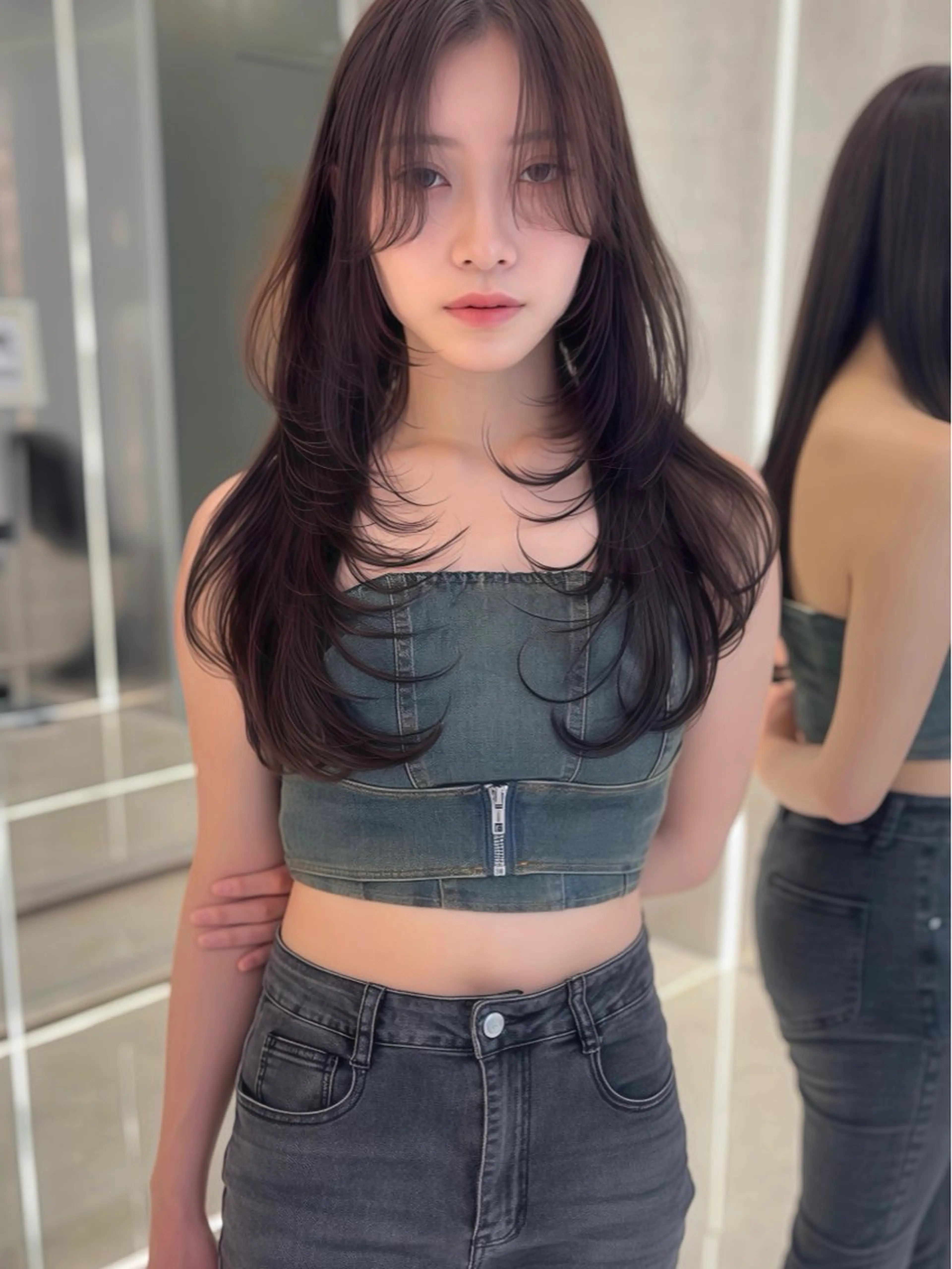 ロング レイヤーカット カット ヘアカラー トリートメント 宮本 幸樹のヘアスタイル