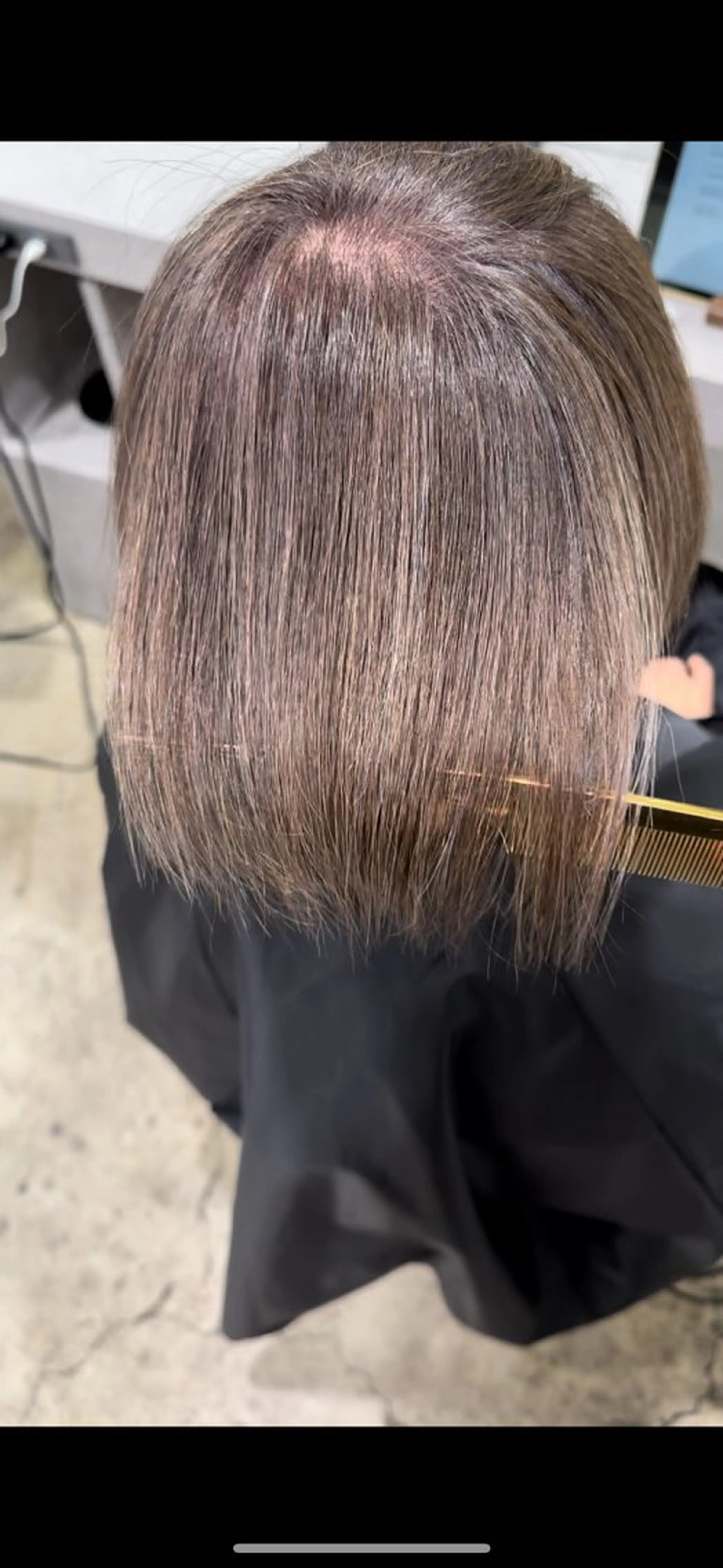 ミディアム 縮毛矯正 年齢悩みを全て解消/ 白髪と癖毛　松本雄光のヘアスタイル