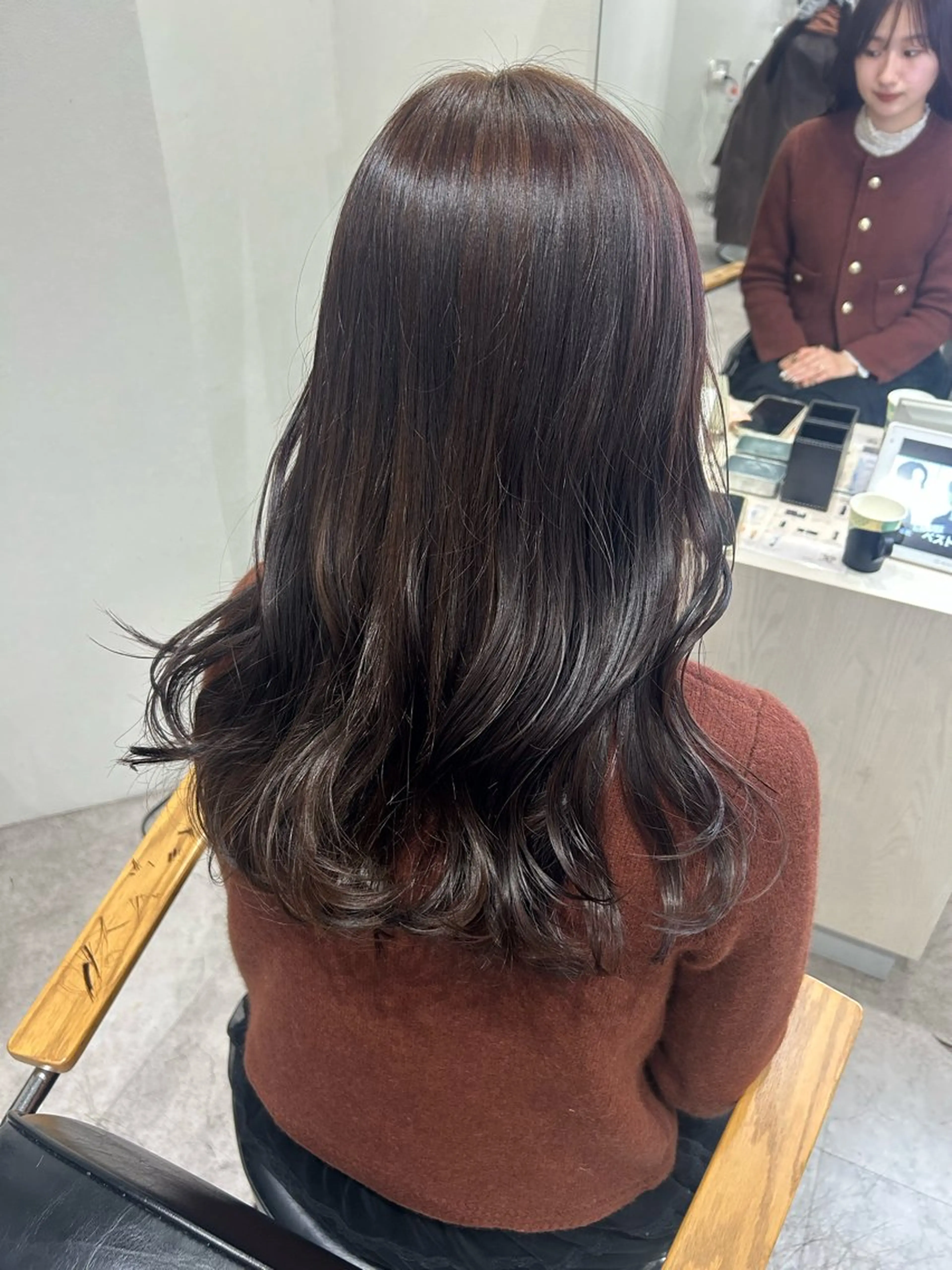 ミディアム カラー ヘアアレンジ ブラウンカラー ヘアカラー ボブ /ニュアンス/ satomi🧸💖のヘアスタイル